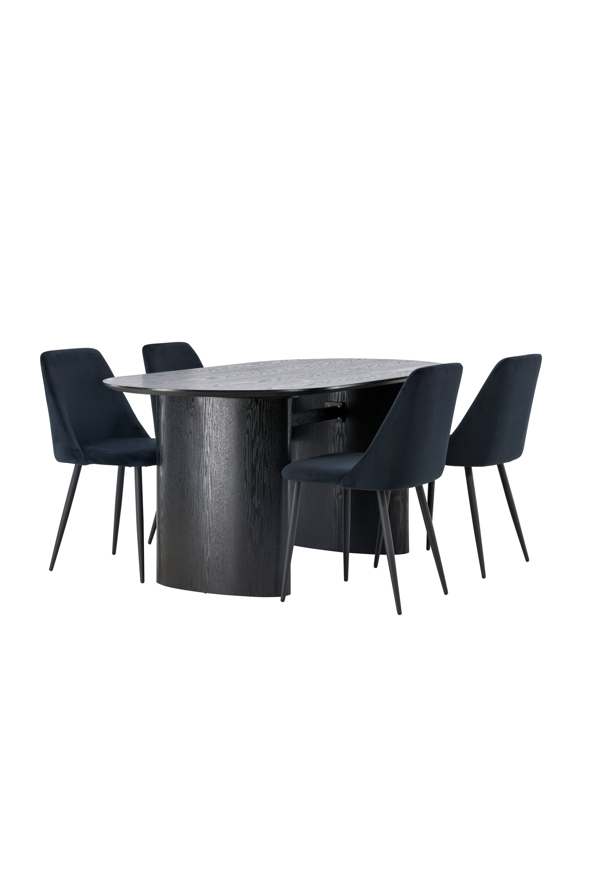 Isolde Esszimmerset + Night 180cm/4St. in Schwarz präsentiert im Onlineshop von KAQTU Design AG. Esszimmerset ist von Venture Home