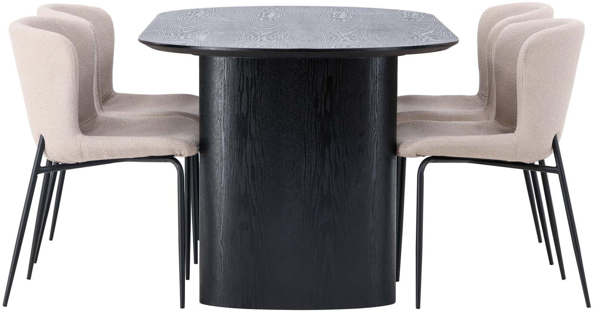 Entdecken Sie das Isolde Esszimmerset + Modesto 180cm/4St. von Venture Home – rustikales Design trifft auf Komfort und Langlebigkeit für gesellige Abende.