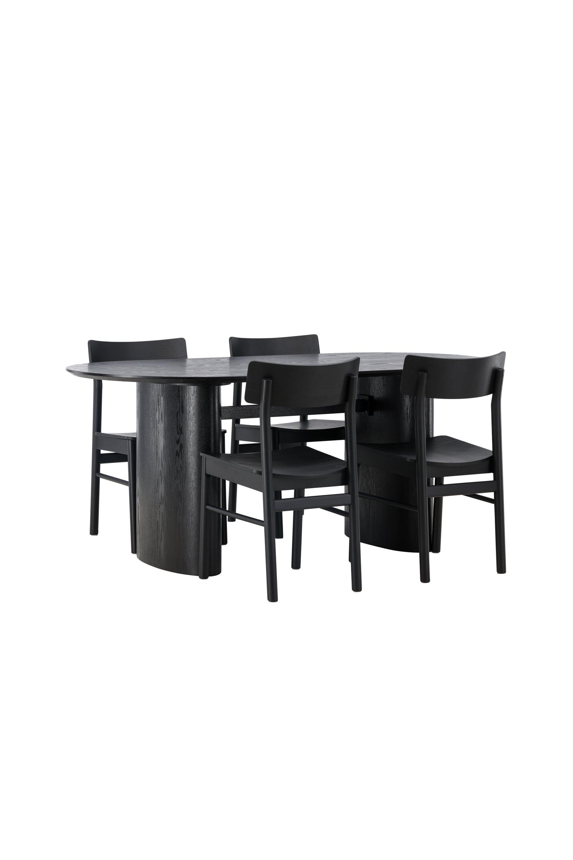 Isolde Esszimmerset + Montros 180cm/4St. in Schwarz präsentiert im Onlineshop von KAQTU Design AG. Esszimmerset ist von Venture Home
