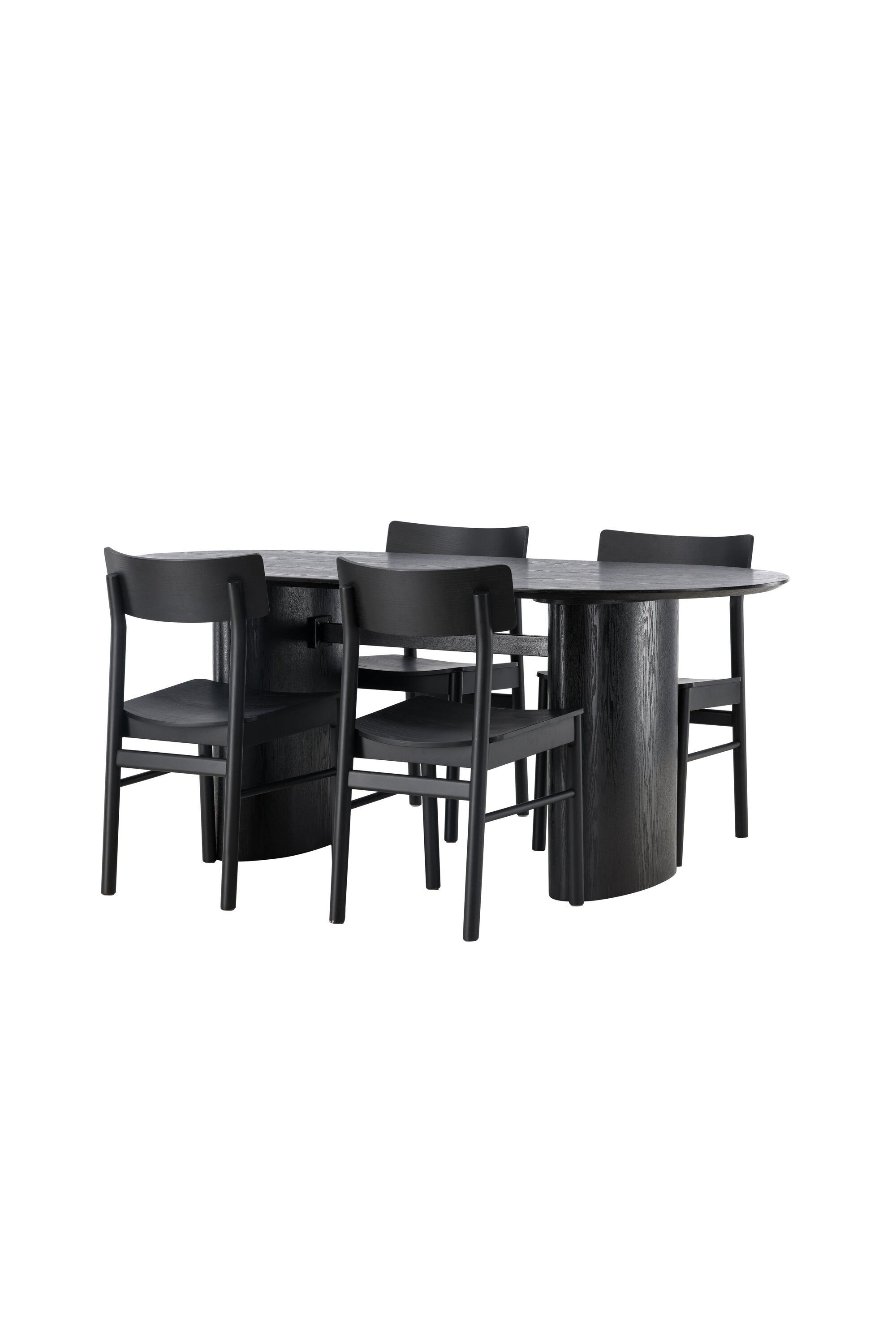 Isolde Esszimmerset + Montros 180cm/4St. in Schwarz präsentiert im Onlineshop von KAQTU Design AG. Esszimmerset ist von Venture Home