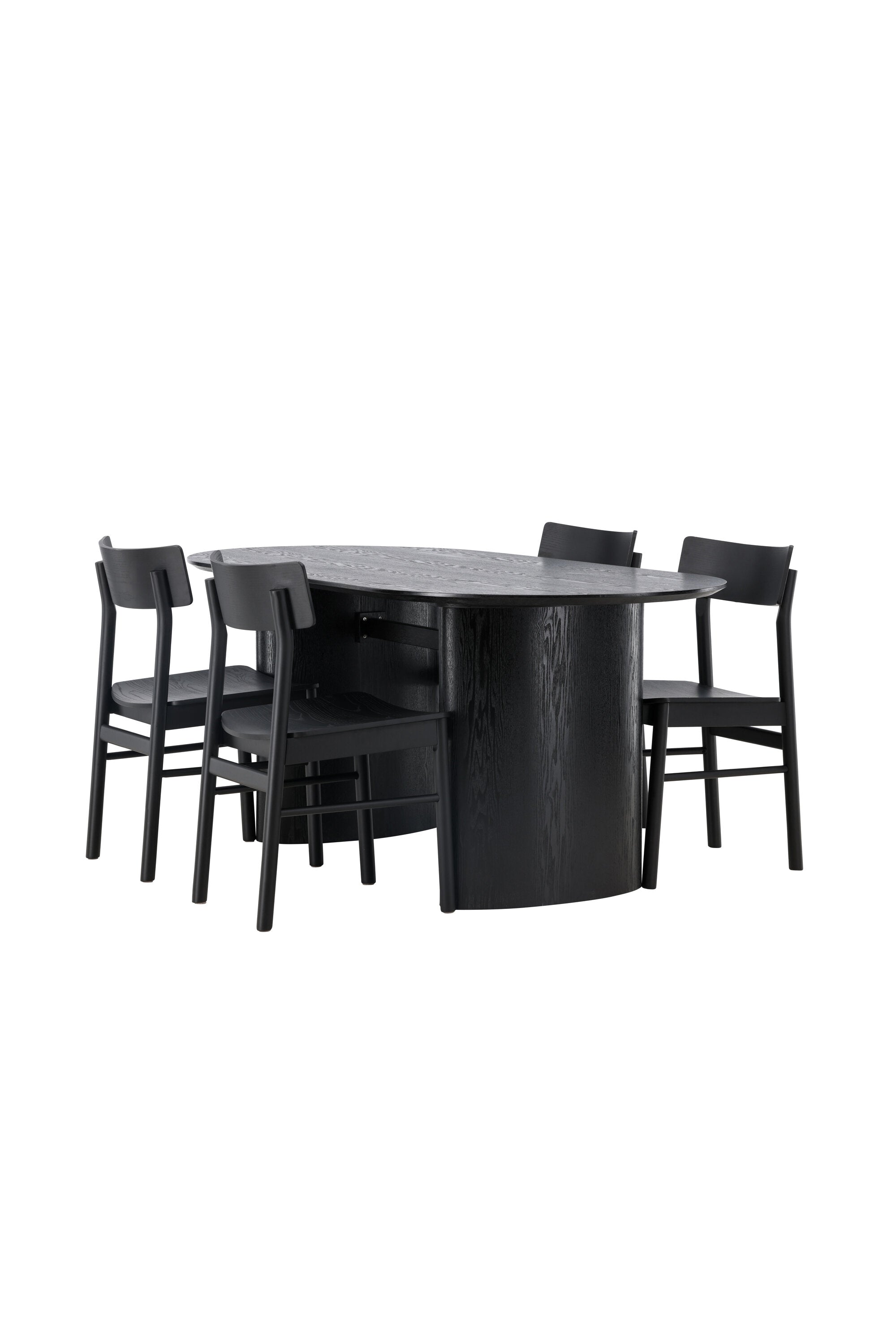 Isolde Esszimmerset + Montros 180cm/4St. in Schwarz präsentiert im Onlineshop von KAQTU Design AG. Esszimmerset ist von Venture Home