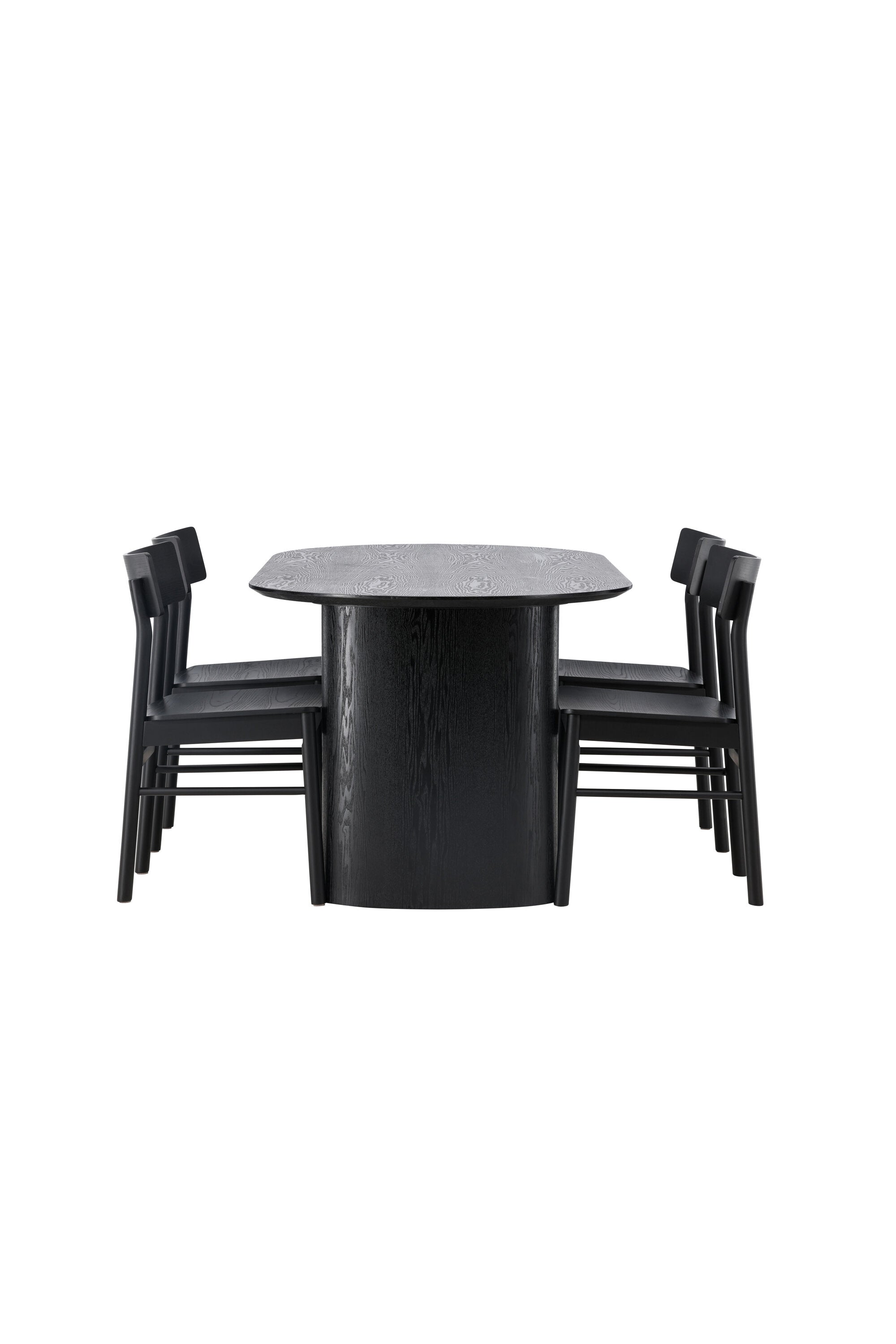 Isolde Esszimmerset + Montros 180cm/4St. in Schwarz präsentiert im Onlineshop von KAQTU Design AG. Esszimmerset ist von Venture Home
