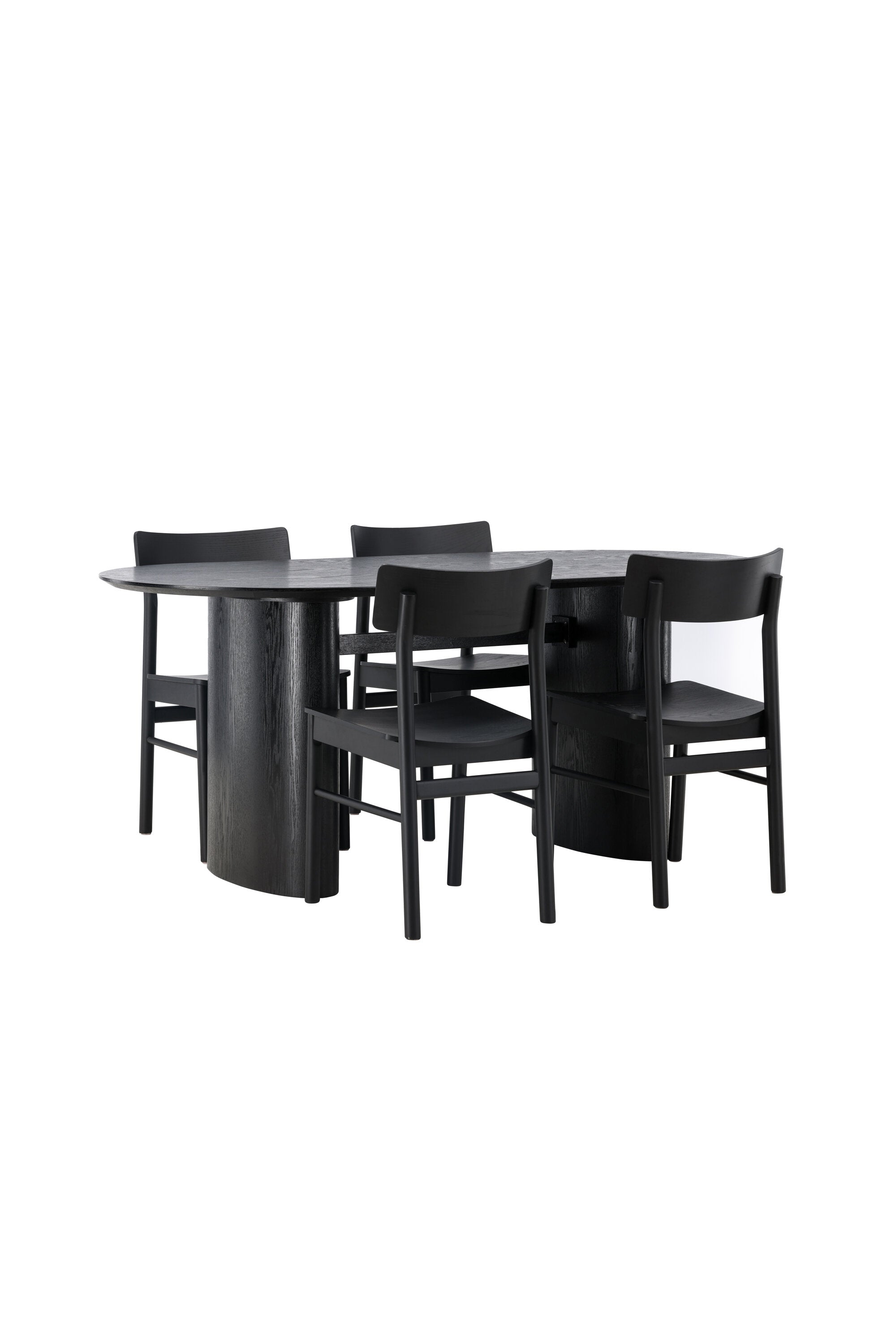 Isolde Esszimmerset + Montros 180cm/4St. in Schwarz präsentiert im Onlineshop von KAQTU Design AG. Esszimmerset ist von Venture Home