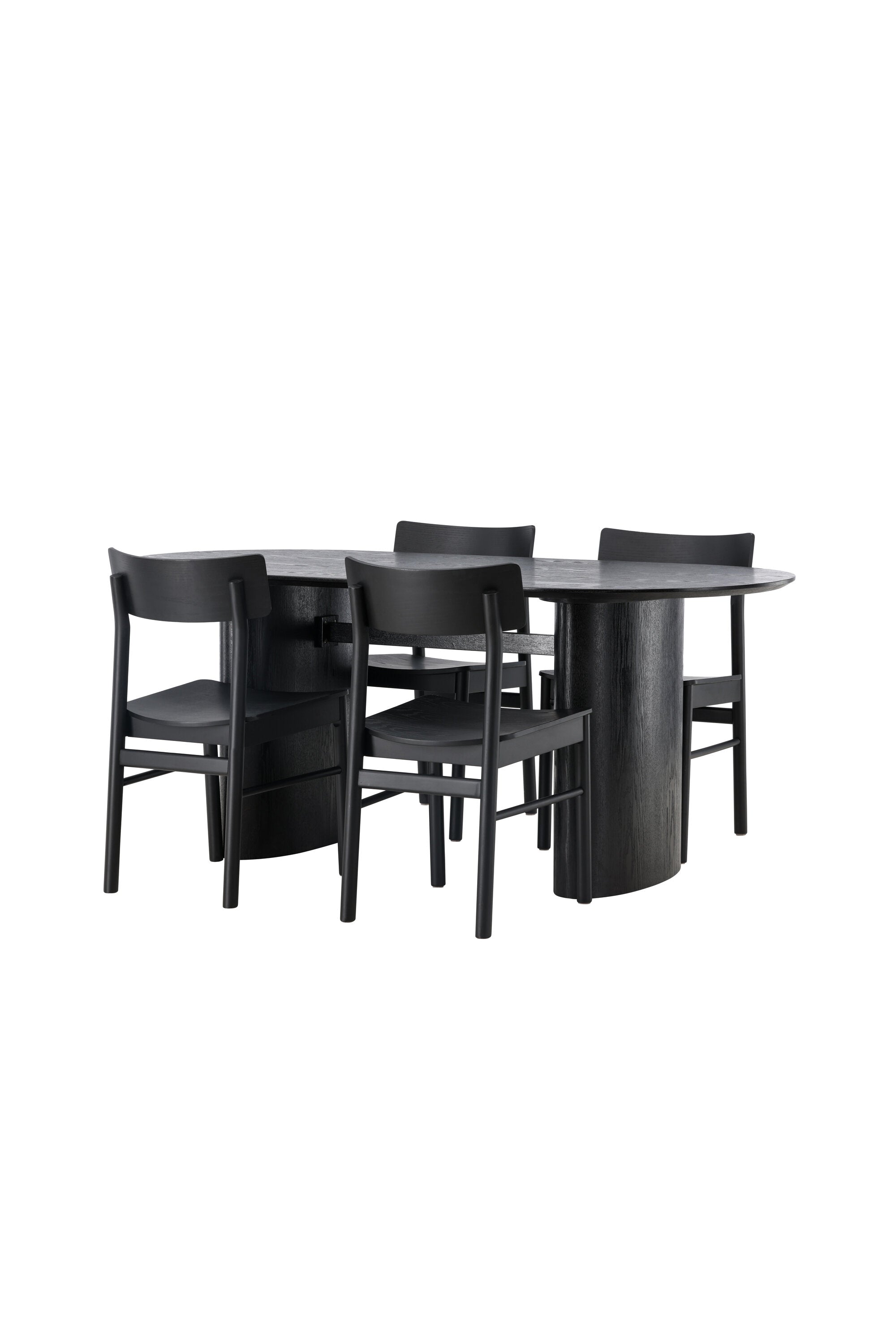 Isolde Esszimmerset + Montros 180cm/4St. in Schwarz präsentiert im Onlineshop von KAQTU Design AG. Esszimmerset ist von Venture Home
