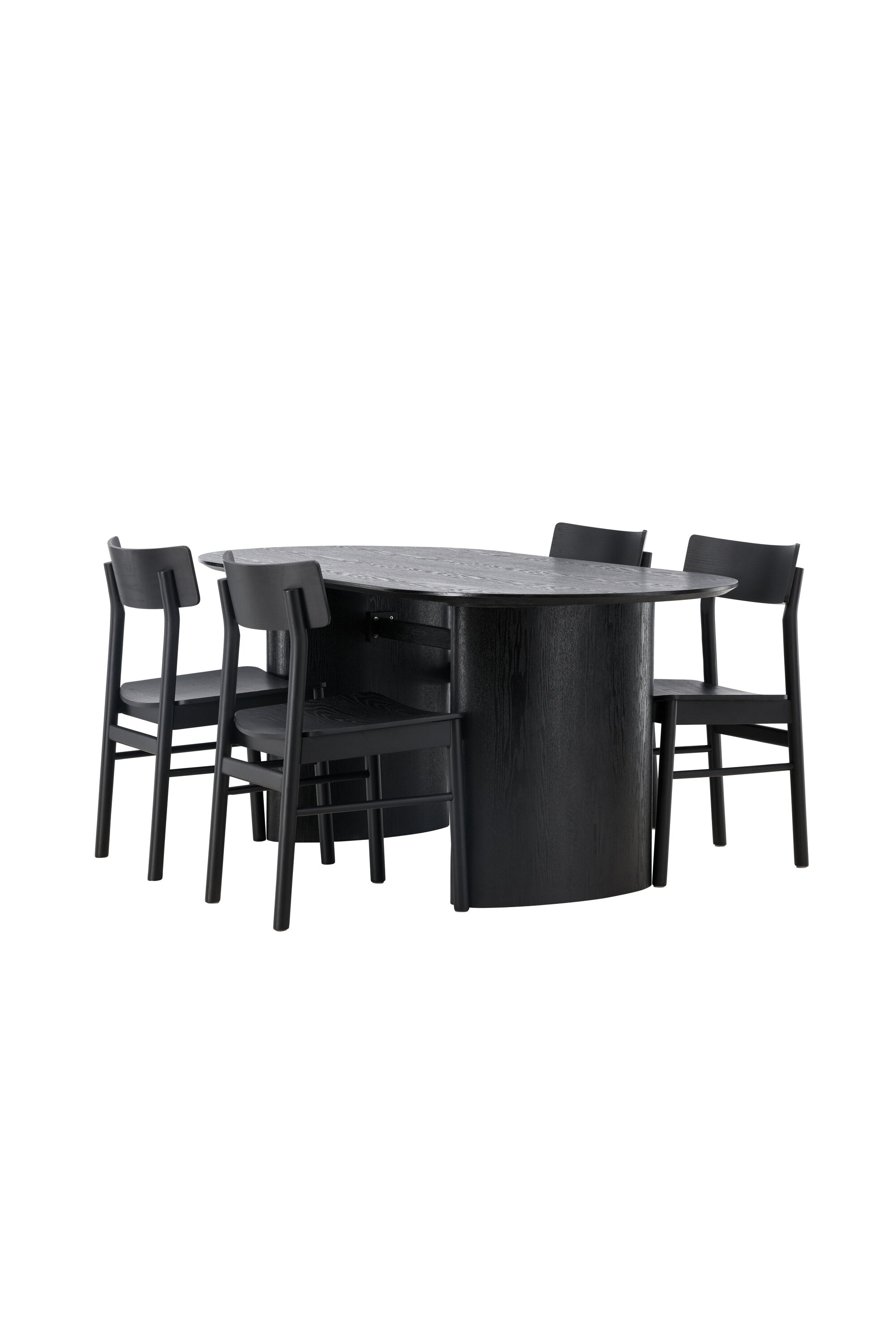 Isolde Esszimmerset + Montros 180cm/4St. in Schwarz präsentiert im Onlineshop von KAQTU Design AG. Esszimmerset ist von Venture Home
