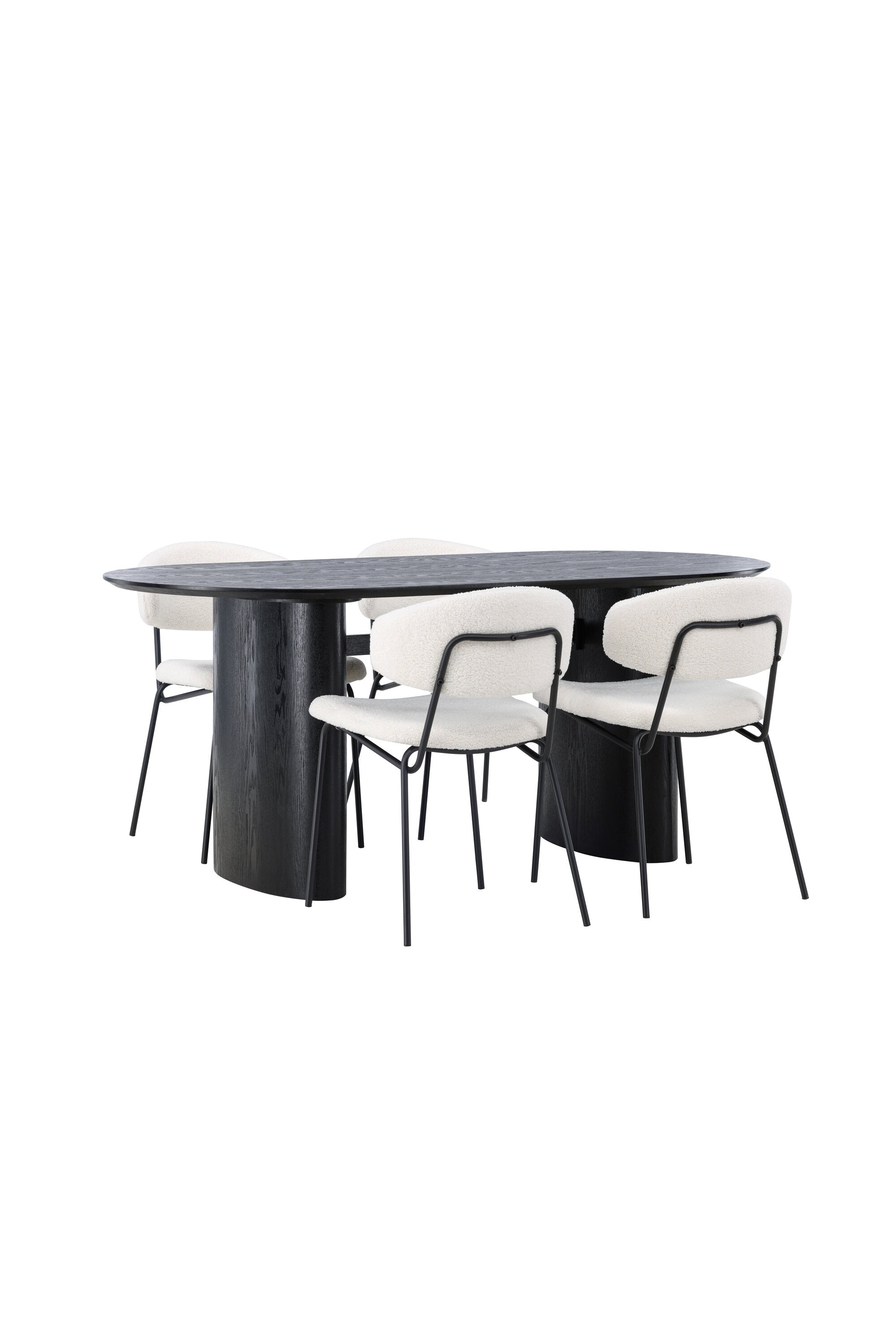 Isolde Esszimmerset + Chico 180cm/4St. in Weiss präsentiert im Onlineshop von KAQTU Design AG. Esszimmerset ist von Venture Home