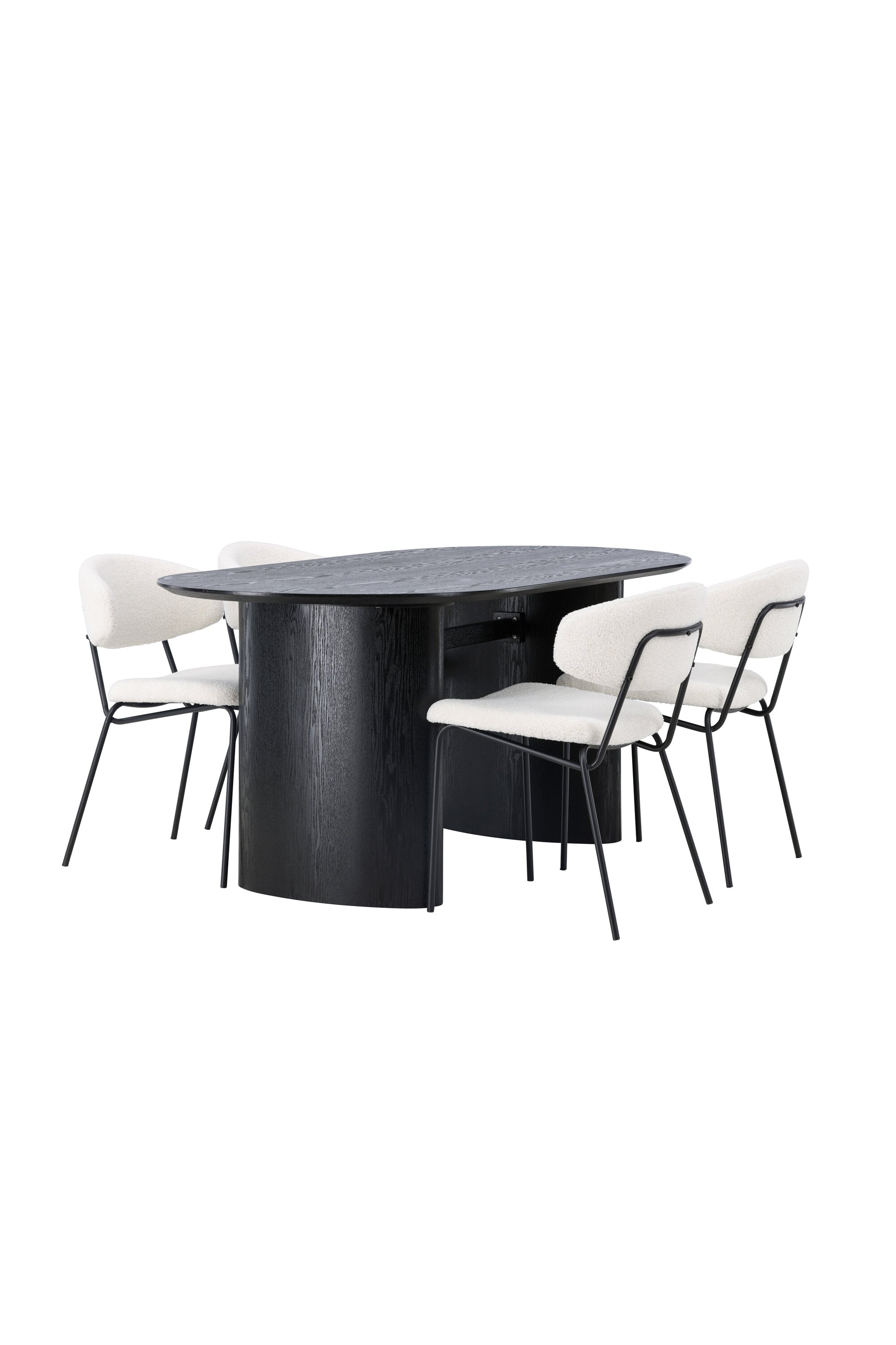 Isolde Esszimmerset + Chico 180cm/4St. in Weiss präsentiert im Onlineshop von KAQTU Design AG. Esszimmerset ist von Venture Home