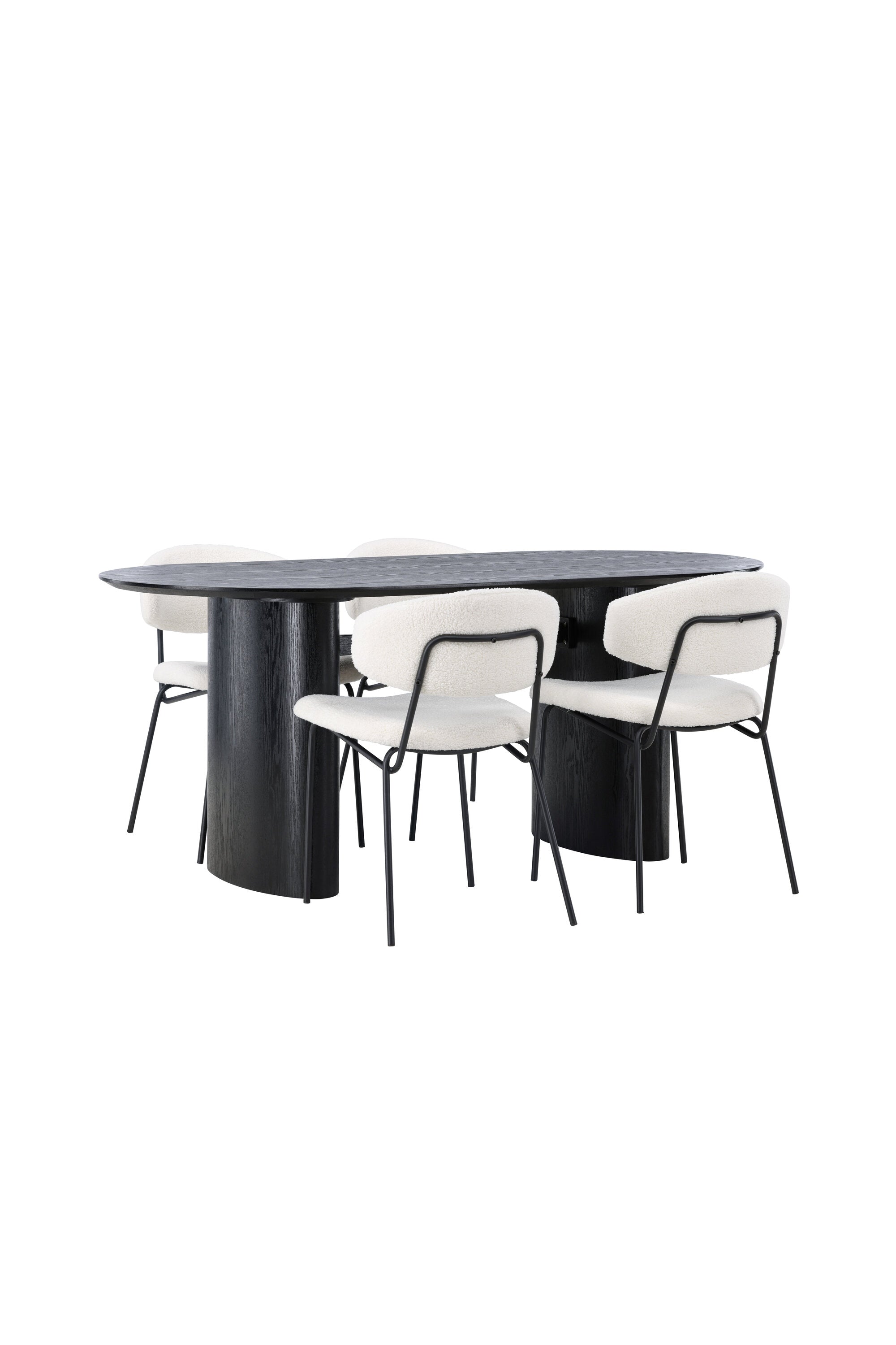 Isolde Esszimmerset + Chico 180cm/4St. in Weiss präsentiert im Onlineshop von KAQTU Design AG. Esszimmerset ist von Venture Home