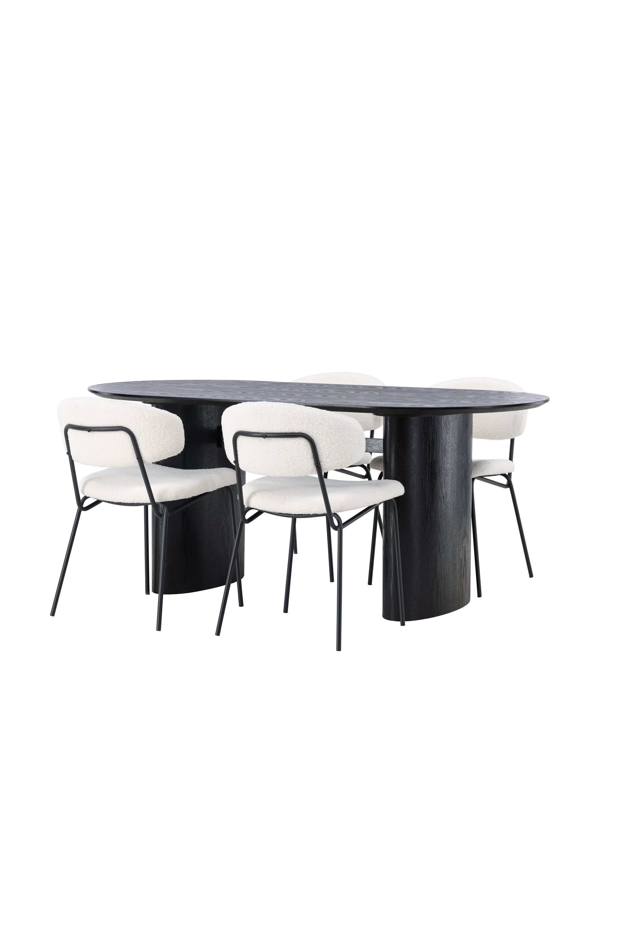 Isolde Esszimmerset + Chico 180cm/4St. in Weiss präsentiert im Onlineshop von KAQTU Design AG. Esszimmerset ist von Venture Home
