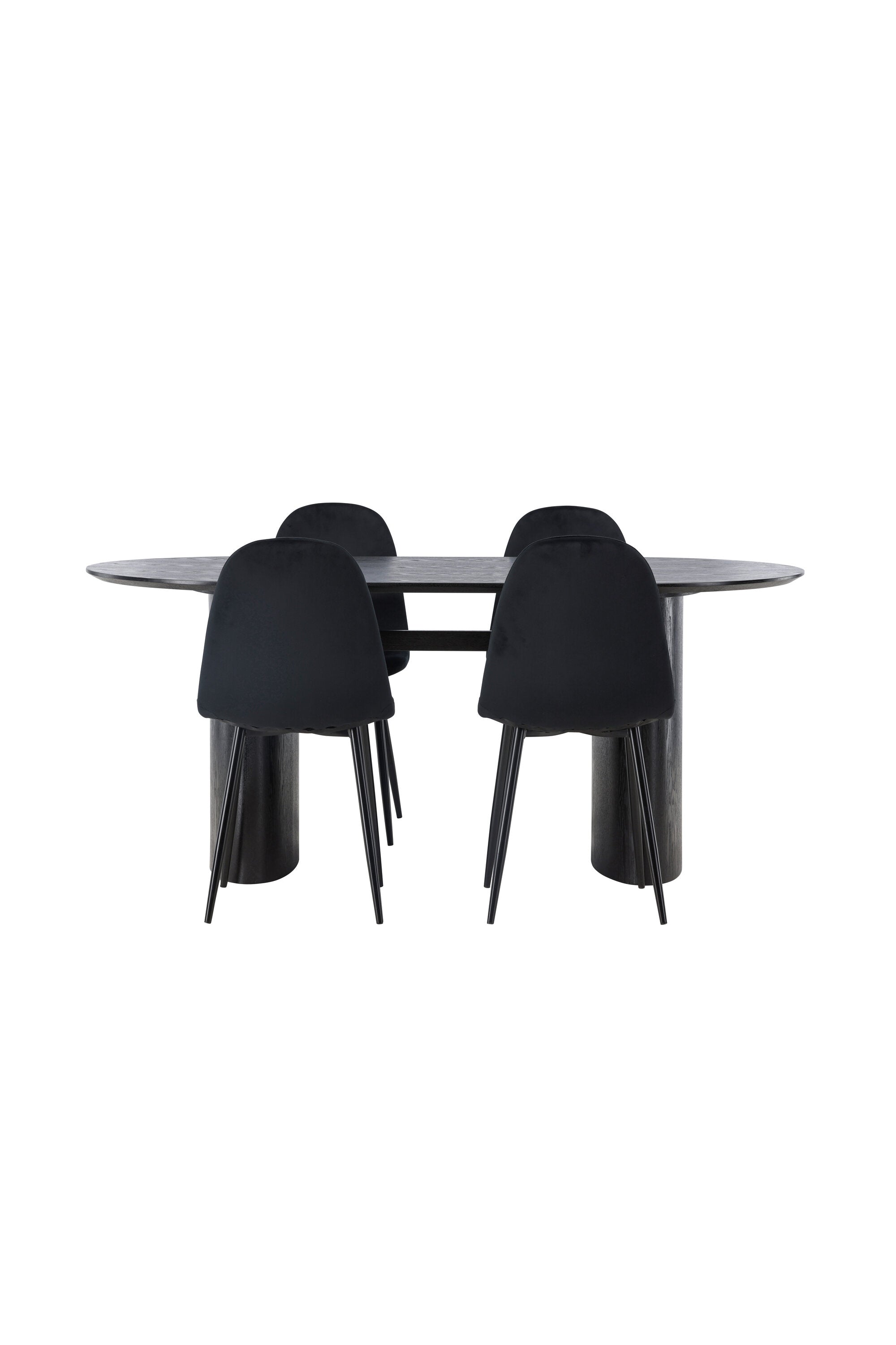 Isolde Esszimmerset + Polar 180cm/4St. in Schwarz präsentiert im Onlineshop von KAQTU Design AG. Esszimmerset ist von Venture Home