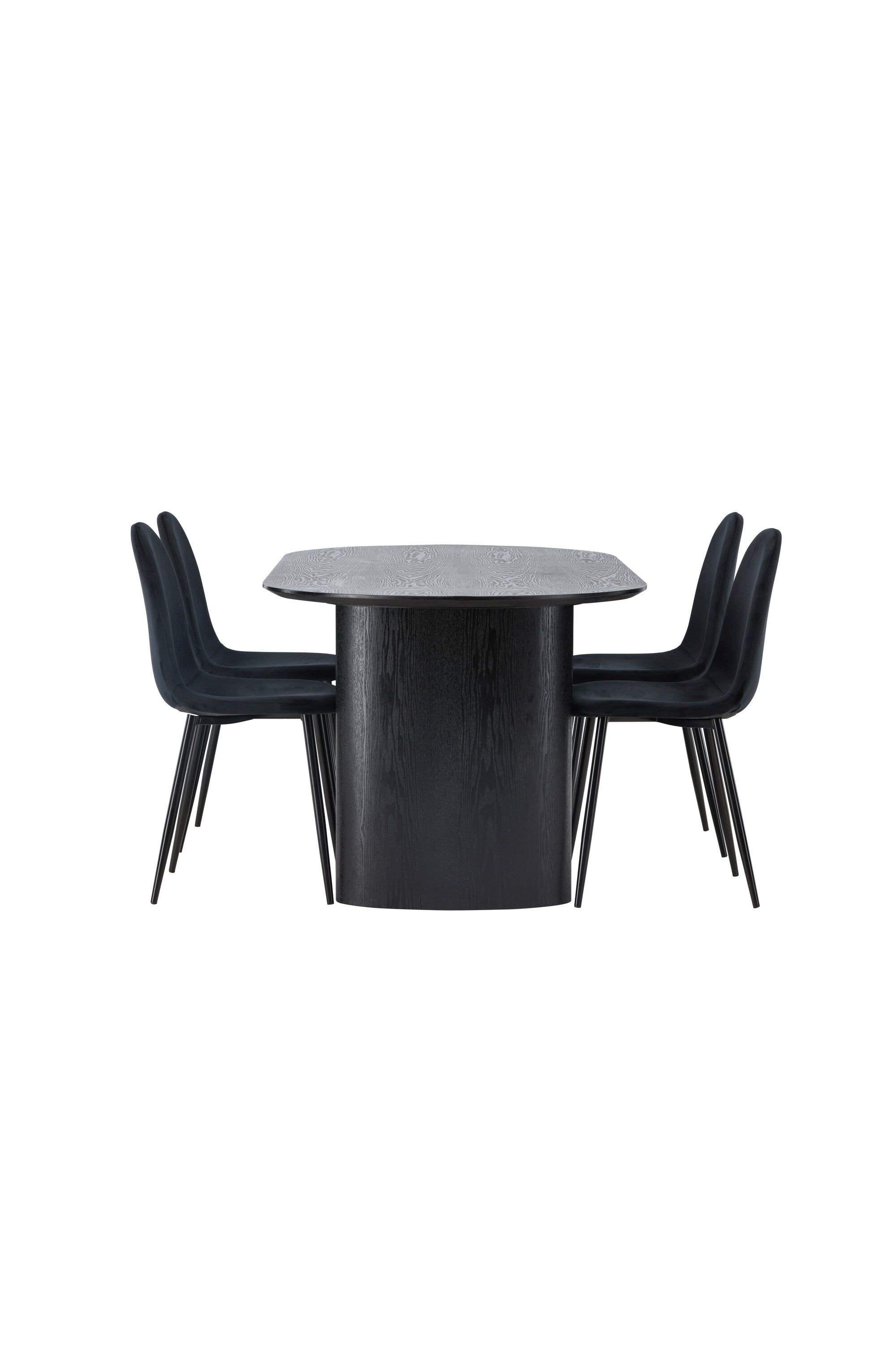 Isolde Esszimmerset + Polar 180cm/4St. in Schwarz präsentiert im Onlineshop von KAQTU Design AG. Esszimmerset ist von Venture Home