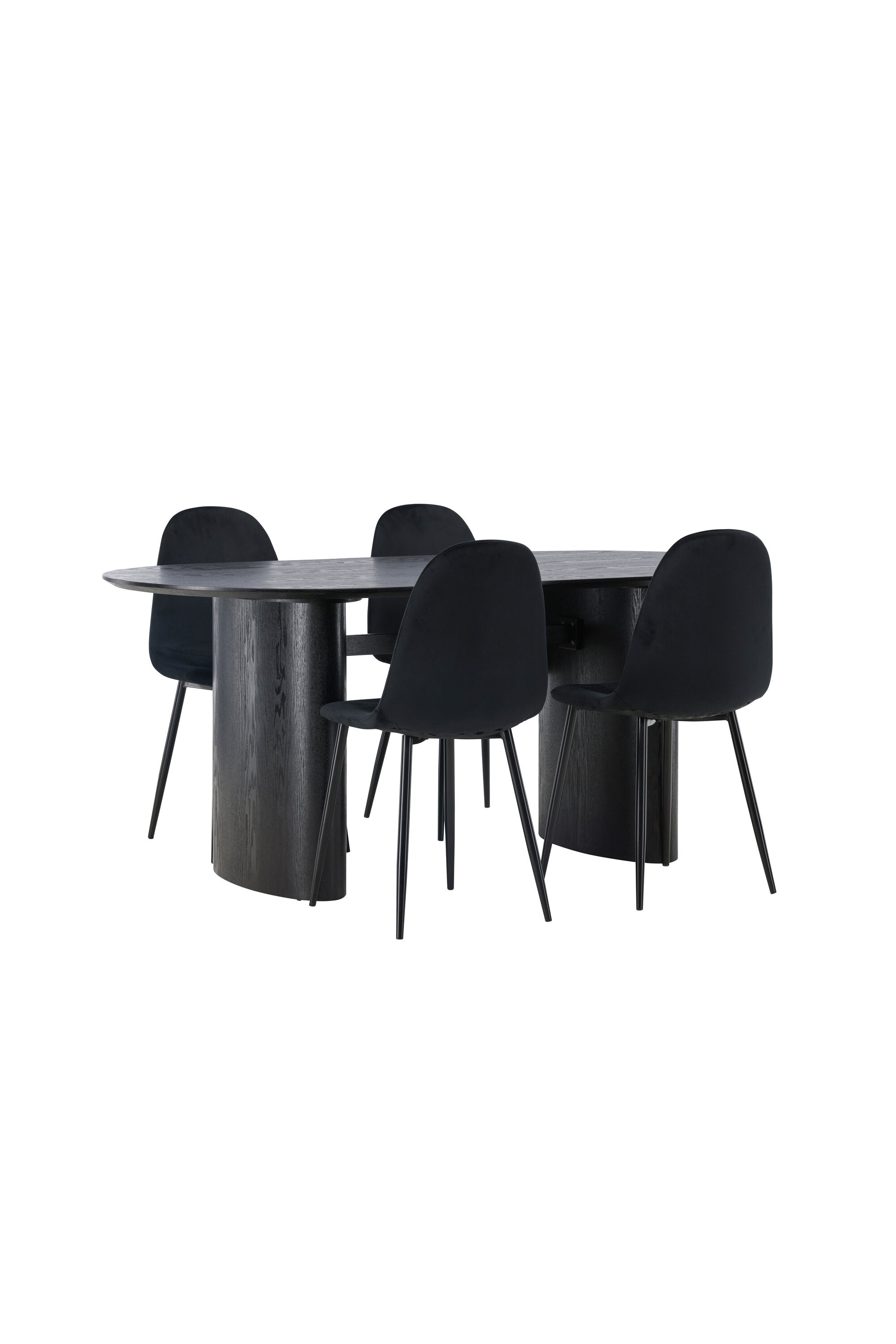 Isolde Esszimmerset + Polar 180cm/4St. in Schwarz präsentiert im Onlineshop von KAQTU Design AG. Esszimmerset ist von Venture Home
