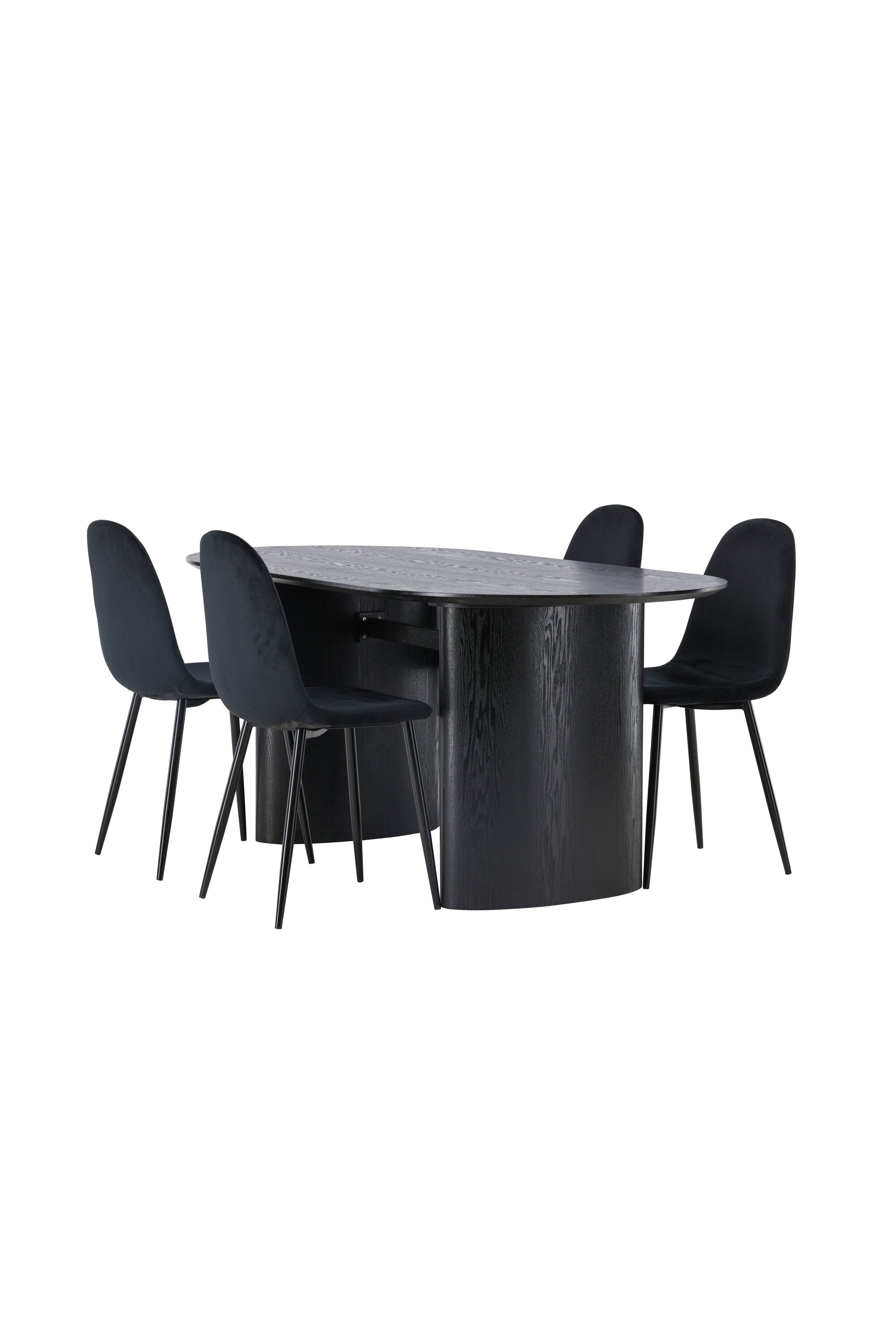 Isolde Esszimmerset + Polar 180cm/4St. in Schwarz präsentiert im Onlineshop von KAQTU Design AG. Esszimmerset ist von Venture Home