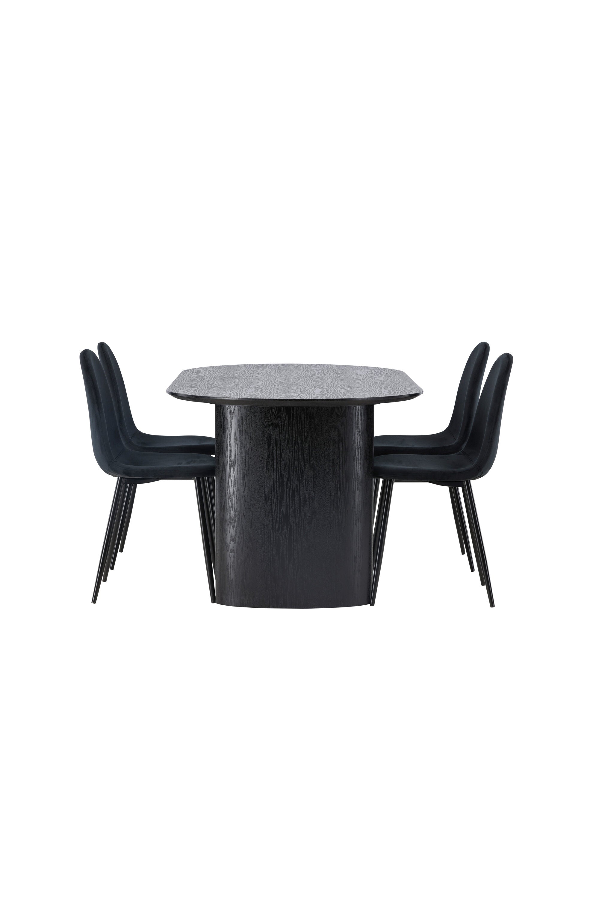 Isolde Esszimmerset + Polar 180cm/4St. in Schwarz präsentiert im Onlineshop von KAQTU Design AG. Esszimmerset ist von Venture Home