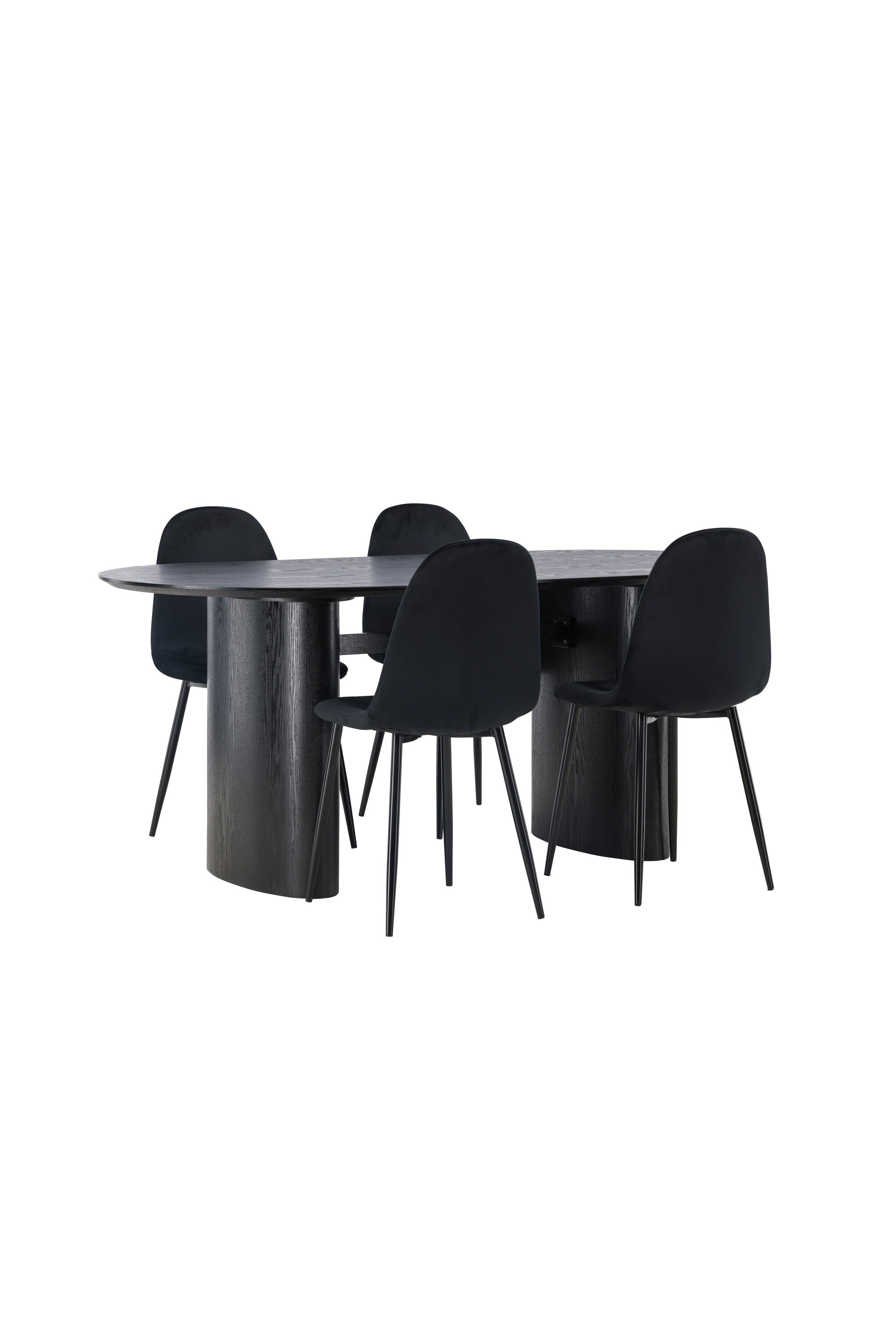 Isolde Esszimmerset + Polar 180cm/4St. in Schwarz präsentiert im Onlineshop von KAQTU Design AG. Esszimmerset ist von Venture Home