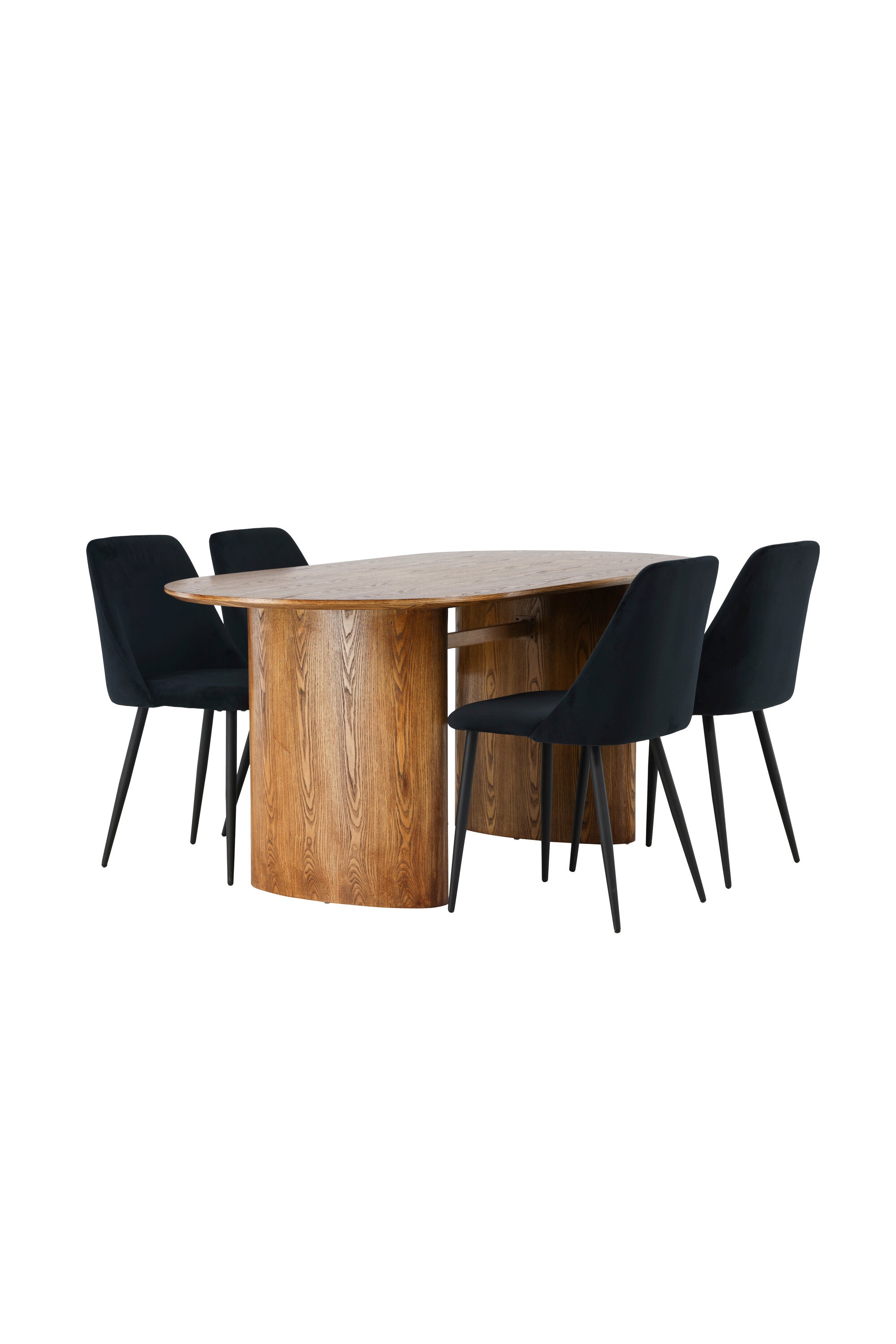 Isolde Esszimmerset + Night 180cm/4St. in Natur / Schwarz präsentiert im Onlineshop von KAQTU Design AG. Esszimmerset ist von Venture Home