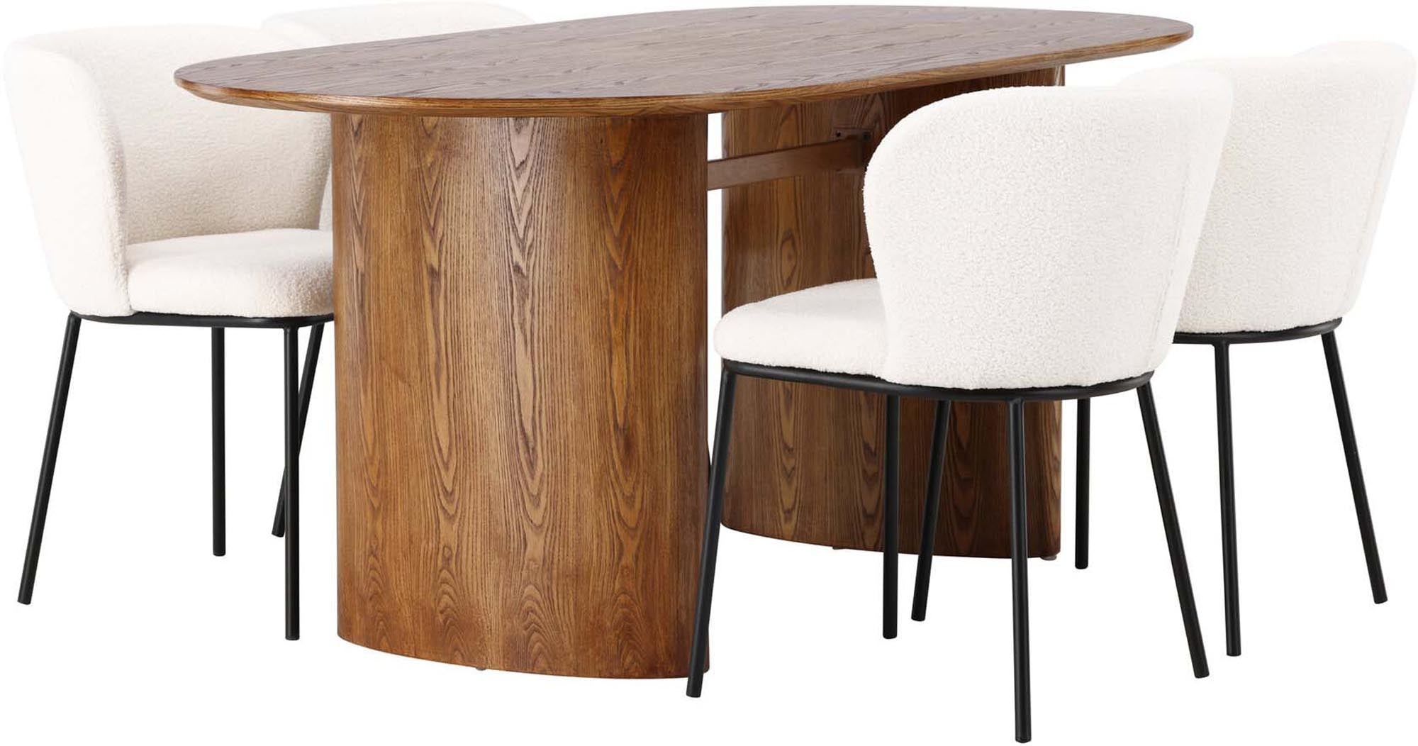 Isolde Esszimmerset + Edina: Elegantes 180 cm Set für gesellige Abende. Robuste Materialien und modernes Design für jeden Essbereich.