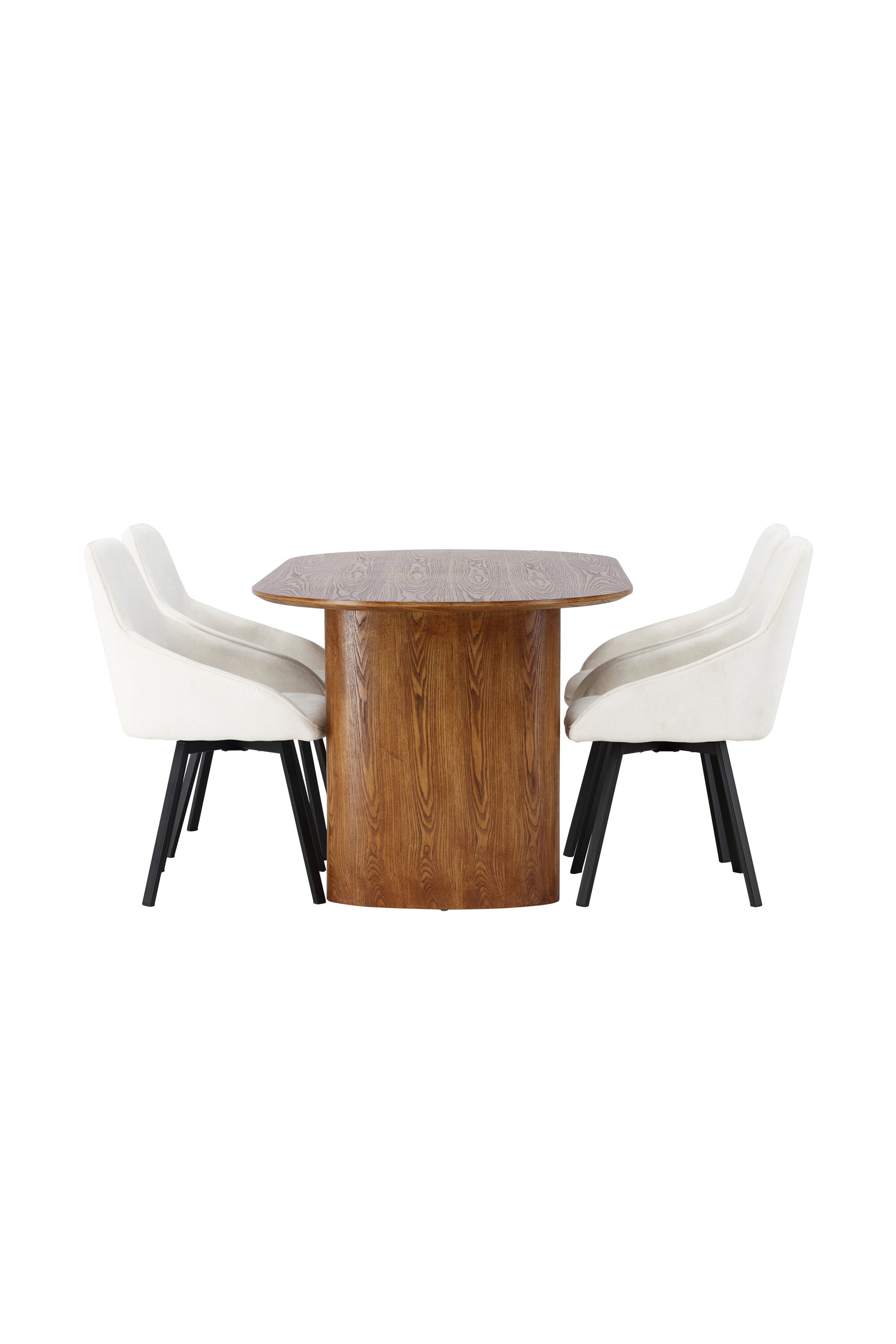 Isolde Esszimmerset + Rosie 180cm/4St. in Natur / Beige / Schwarz präsentiert im Onlineshop von KAQTU Design AG. Esszimmerset ist von Venture Home
