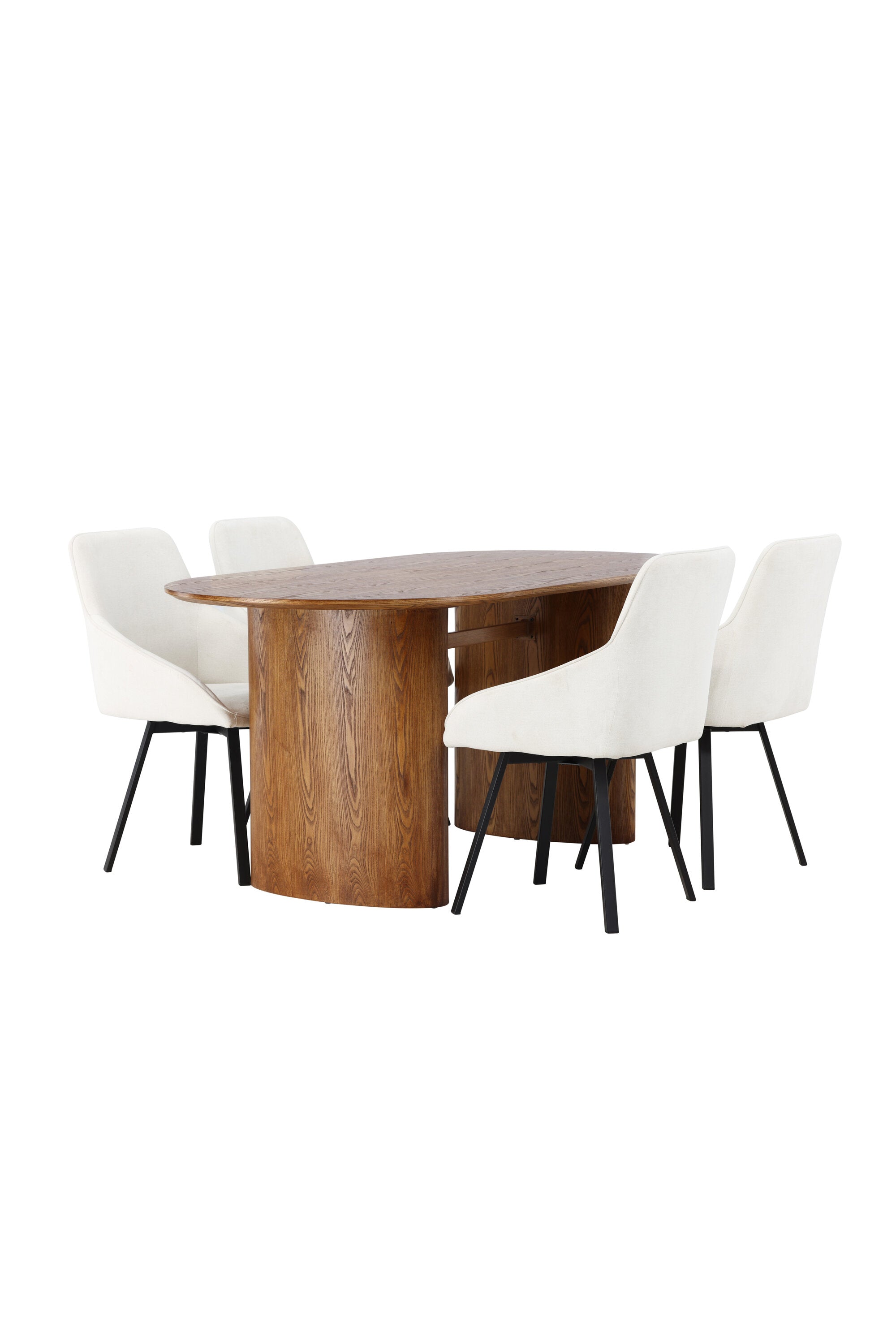 Isolde Esszimmerset + Rosie 180cm/4St. in Natur / Beige / Schwarz präsentiert im Onlineshop von KAQTU Design AG. Esszimmerset ist von Venture Home