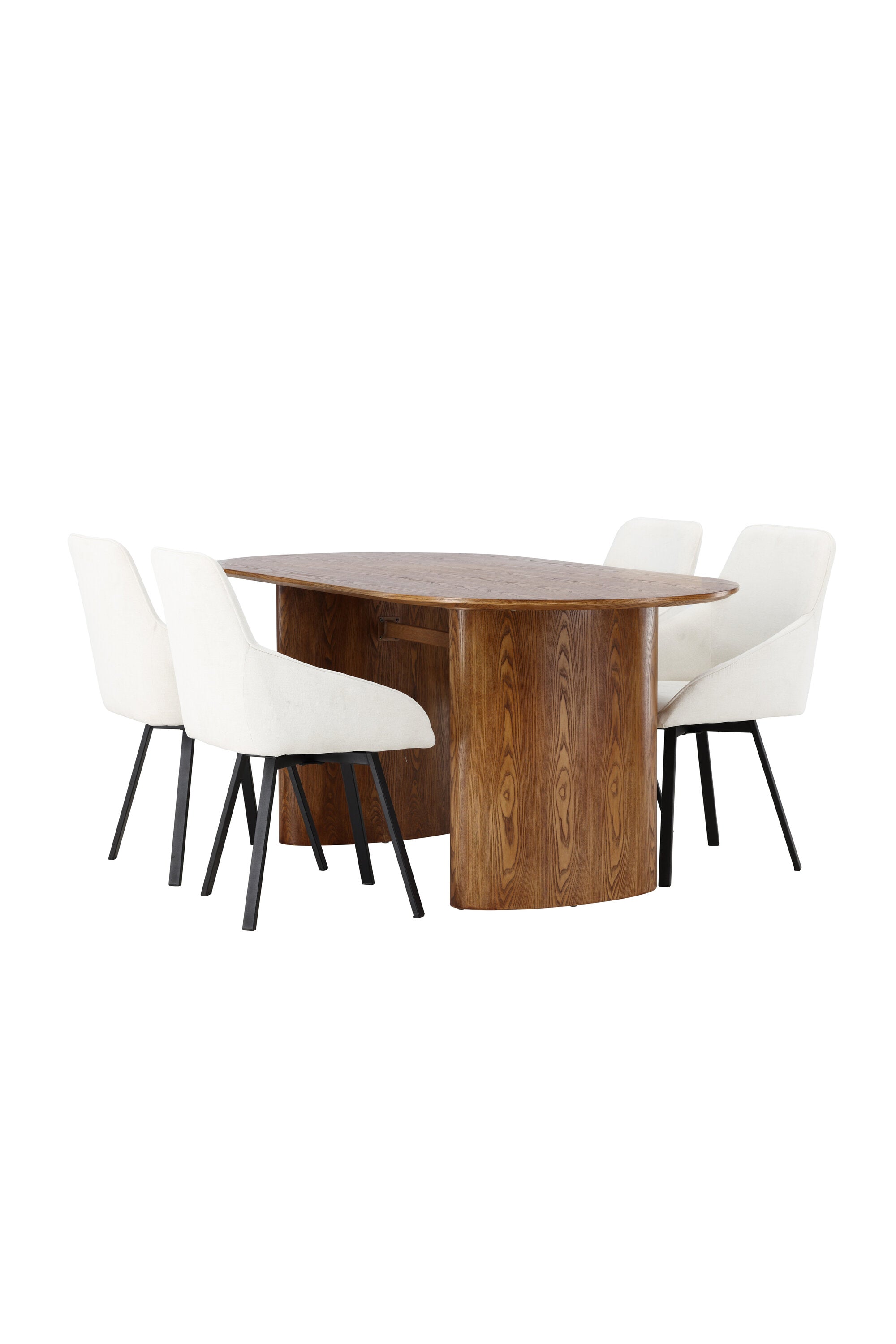 Isolde Esszimmerset + Rosie 180cm/4St. in Natur / Beige / Schwarz präsentiert im Onlineshop von KAQTU Design AG. Esszimmerset ist von Venture Home
