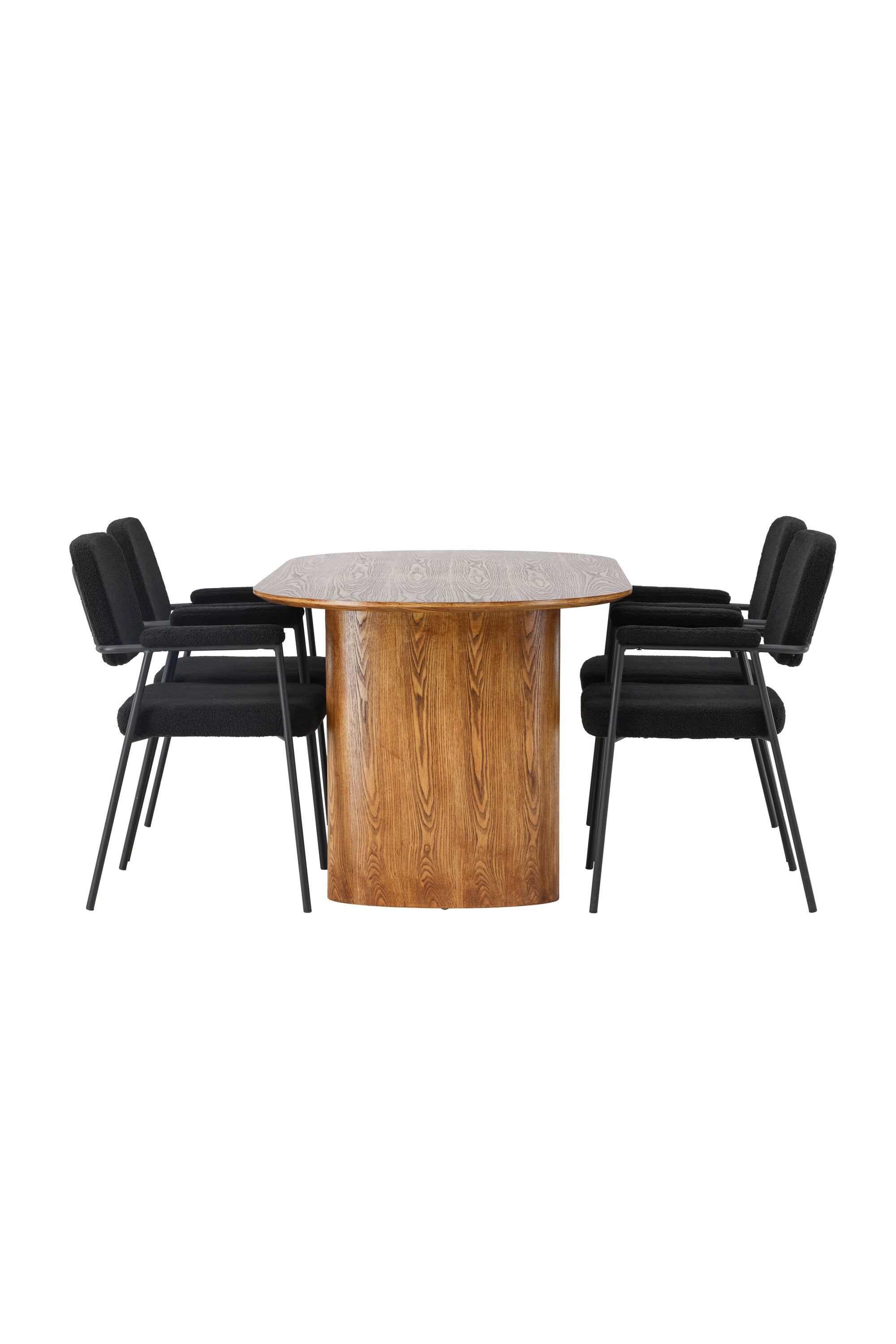 Isolde Esszimmerset + Yesterday 180cm/4St. in Natur / Schwarz präsentiert im Onlineshop von KAQTU Design AG. Esszimmerset ist von Venture Home