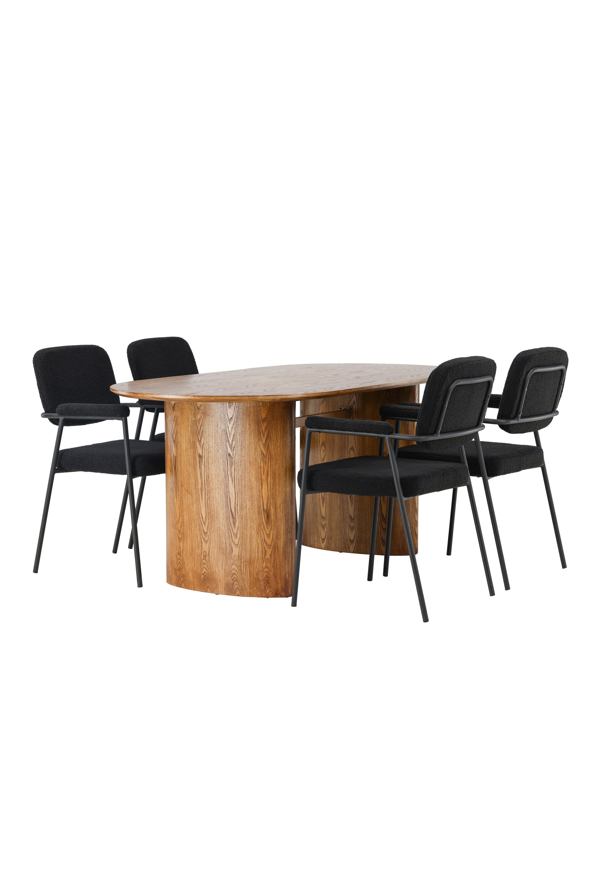 Isolde Esszimmerset + Yesterday 180cm/4St. in Natur / Schwarz präsentiert im Onlineshop von KAQTU Design AG. Esszimmerset ist von Venture Home