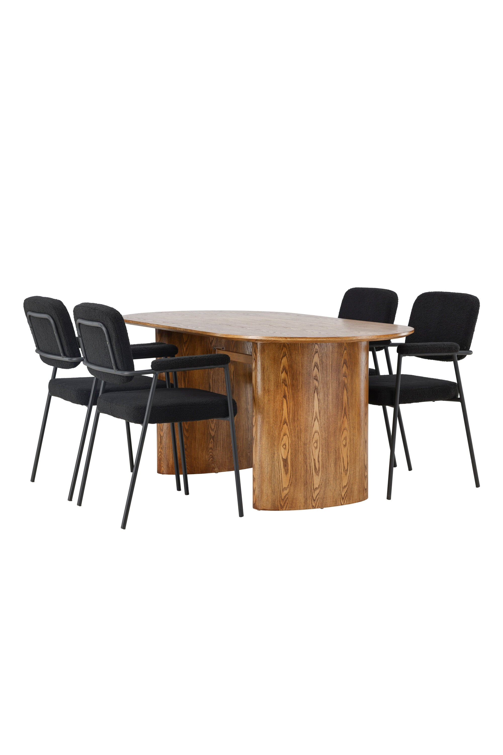 Isolde Esszimmerset + Yesterday 180cm/4St. in Natur / Schwarz präsentiert im Onlineshop von KAQTU Design AG. Esszimmerset ist von Venture Home