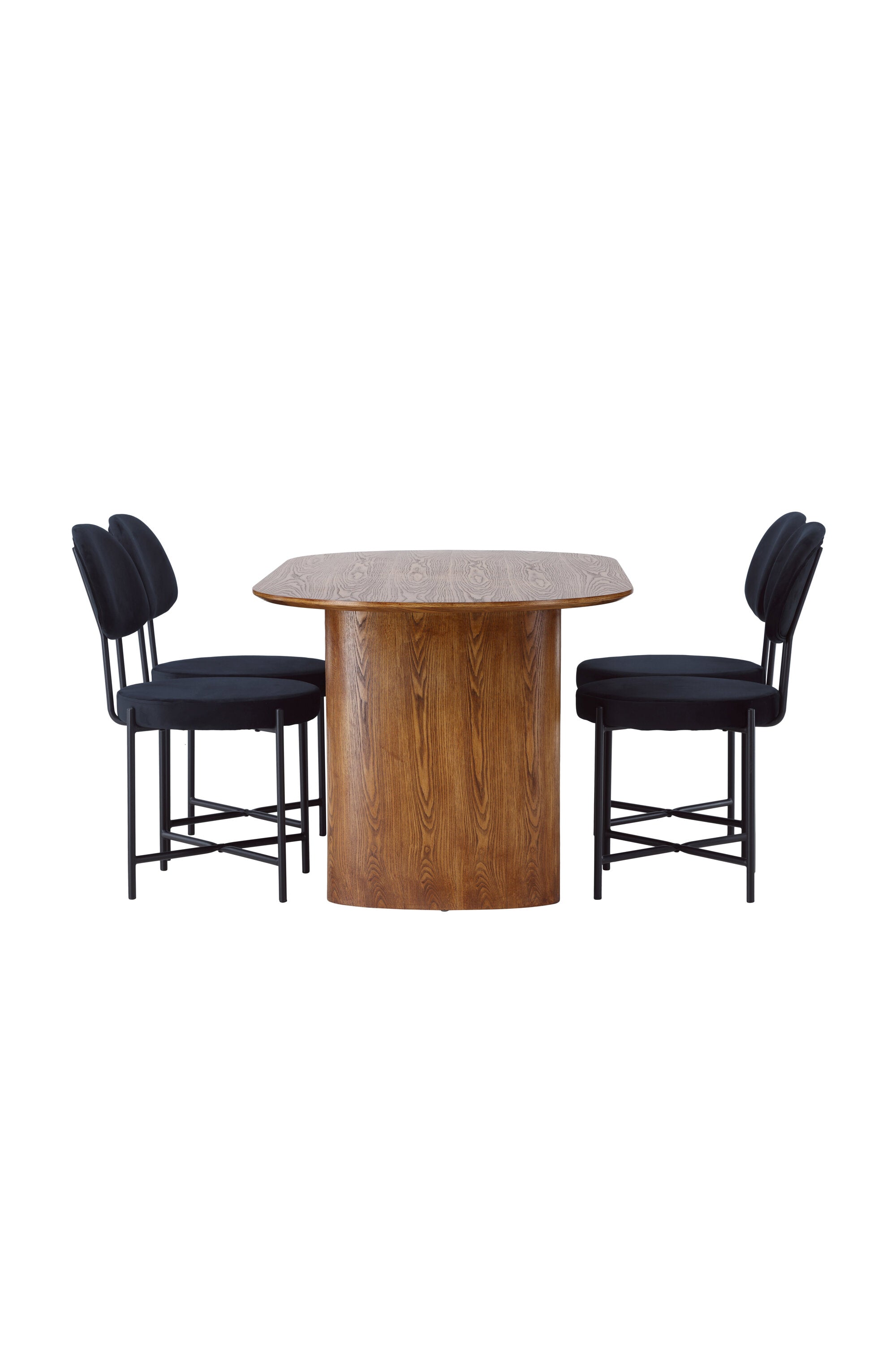 Isolde Esszimmerset + Stella 180cm/4St. in Natur / Schwarz präsentiert im Onlineshop von KAQTU Design AG. Esszimmerset ist von Venture Home