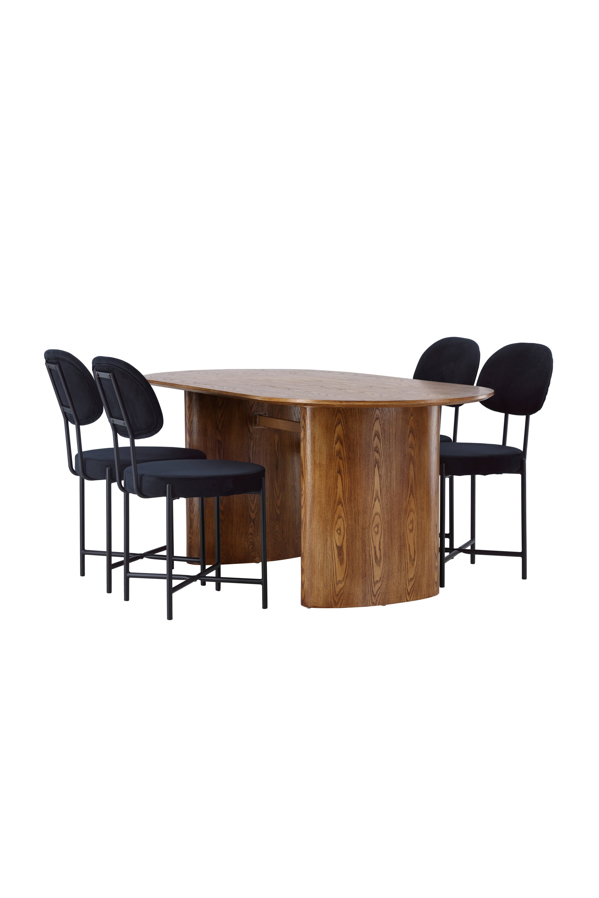 Isolde Esszimmerset + Stella 180cm/4St. in Natur / Schwarz präsentiert im Onlineshop von KAQTU Design AG. Esszimmerset ist von Venture Home