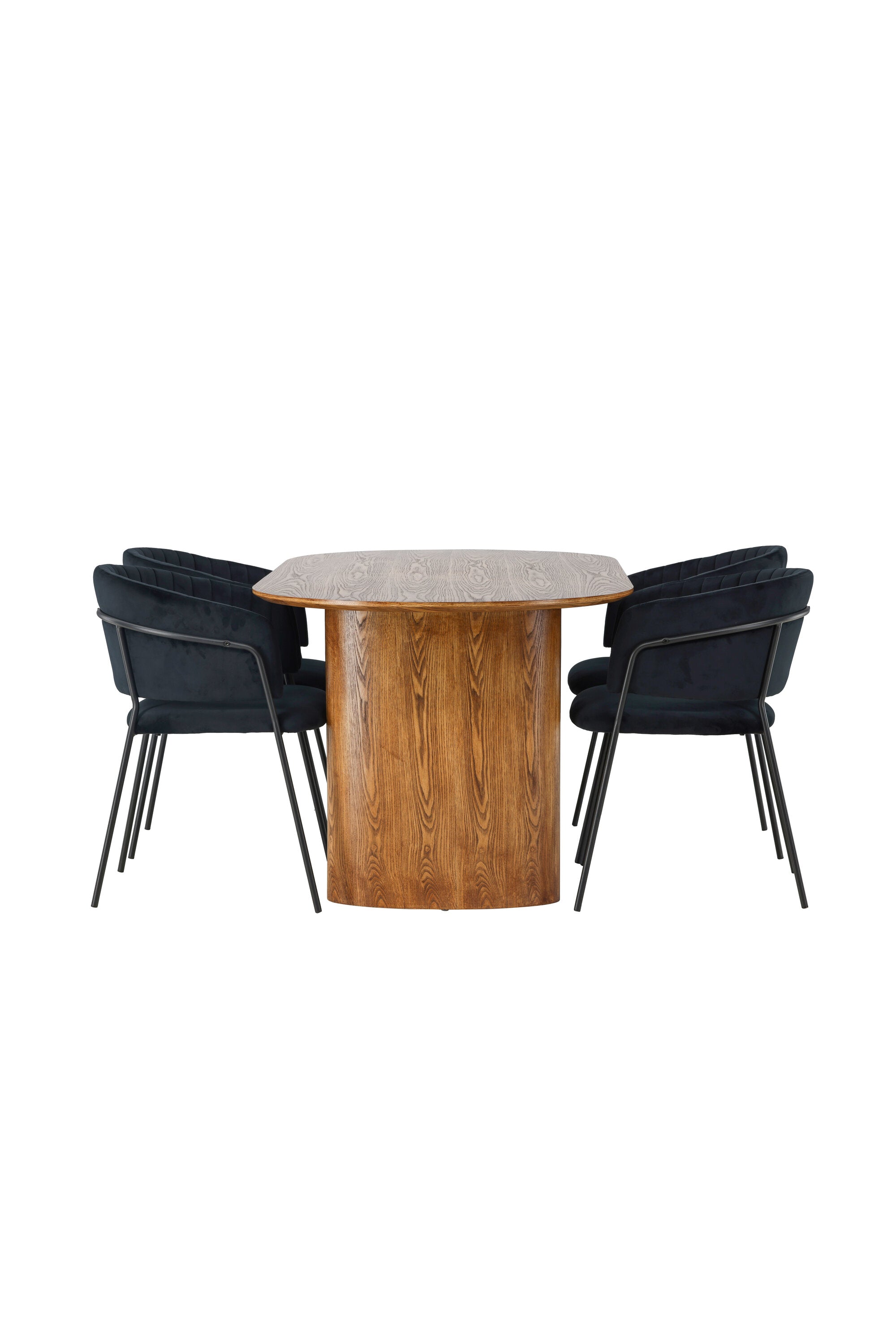 Isolde Esszimmerset + Selma 180cm/4St. in Natur / Schwarz präsentiert im Onlineshop von KAQTU Design AG. Esszimmerset ist von Venture Home