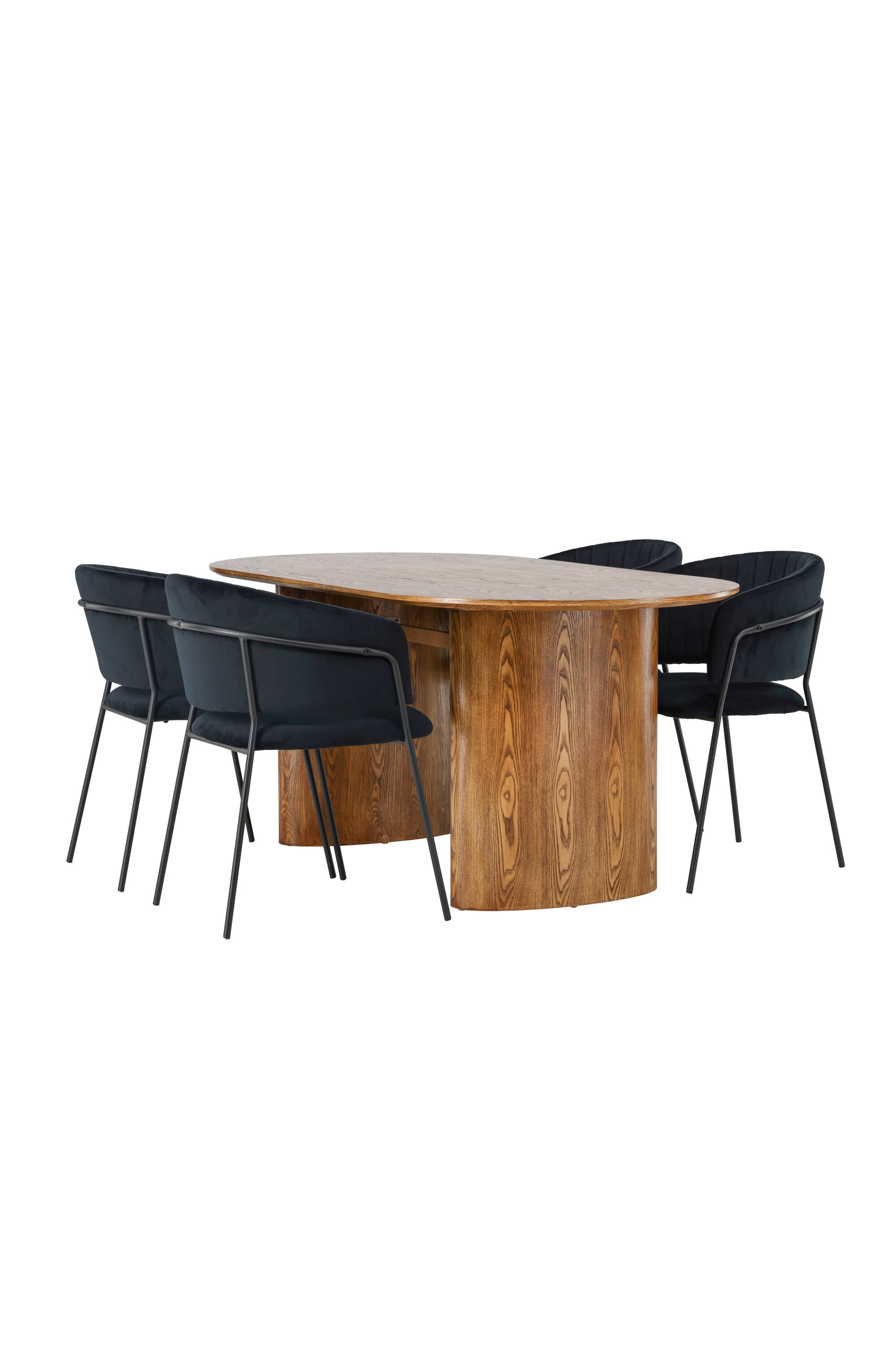 Isolde Esszimmerset + Selma 180cm/4St. in Natur / Schwarz präsentiert im Onlineshop von KAQTU Design AG. Esszimmerset ist von Venture Home