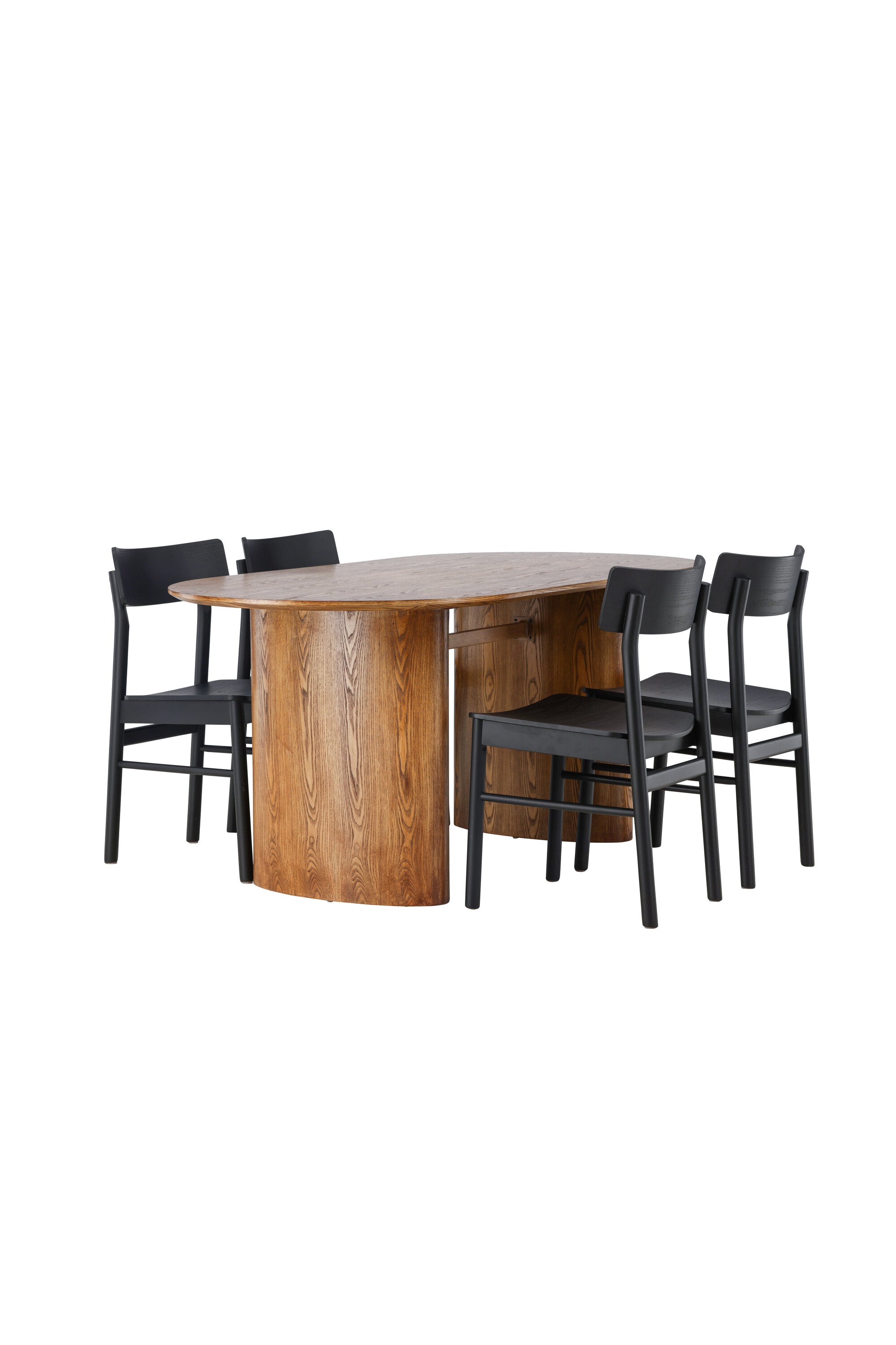 Isolde Esszimmerset + Montros 180cm/4St. in Natur / Schwarz präsentiert im Onlineshop von KAQTU Design AG. Esszimmerset ist von Venture Home