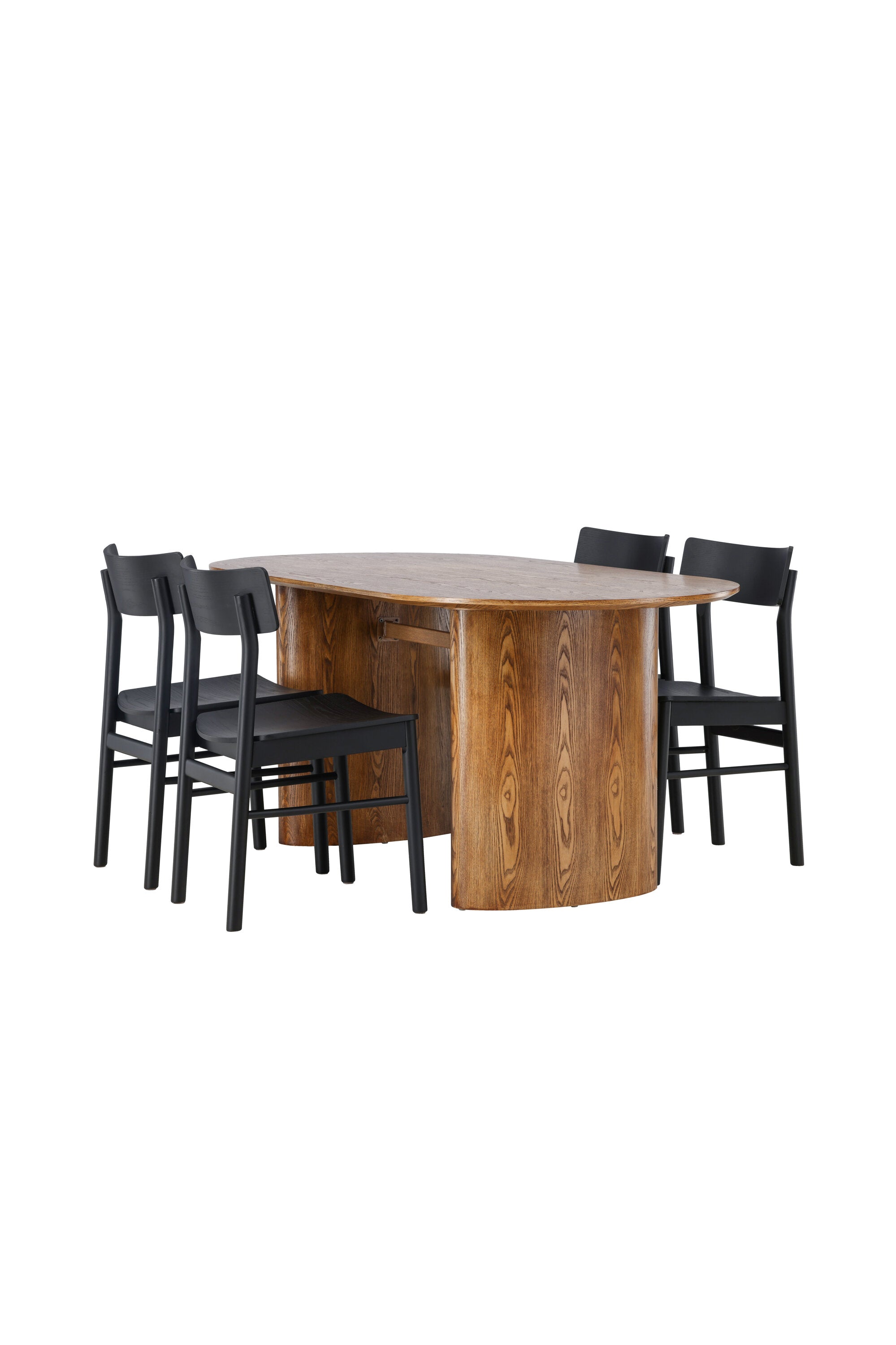 Isolde Esszimmerset + Montros 180cm/4St. in Natur / Schwarz präsentiert im Onlineshop von KAQTU Design AG. Esszimmerset ist von Venture Home
