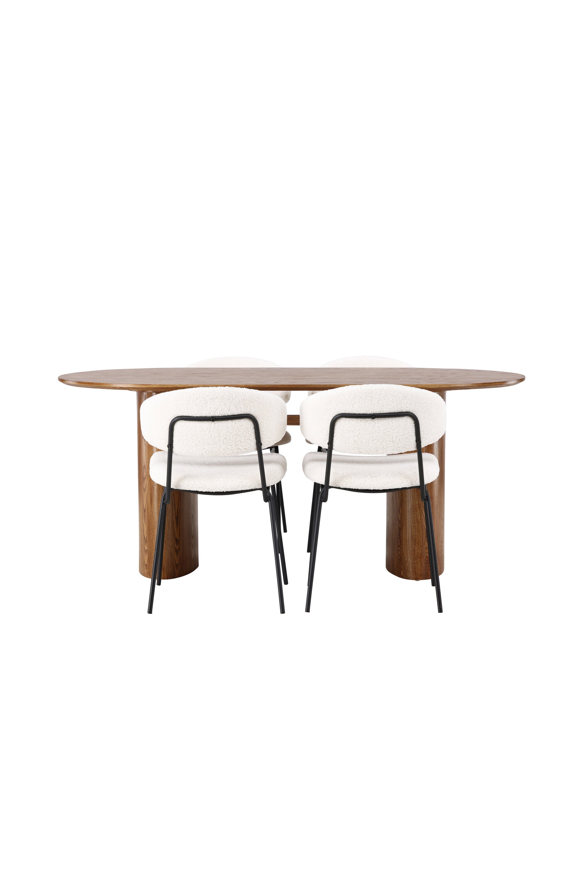 Isolde Esszimmerset + Chico 180cm/4St. in Natur / Weiss präsentiert im Onlineshop von KAQTU Design AG. Esszimmerset ist von Venture Home