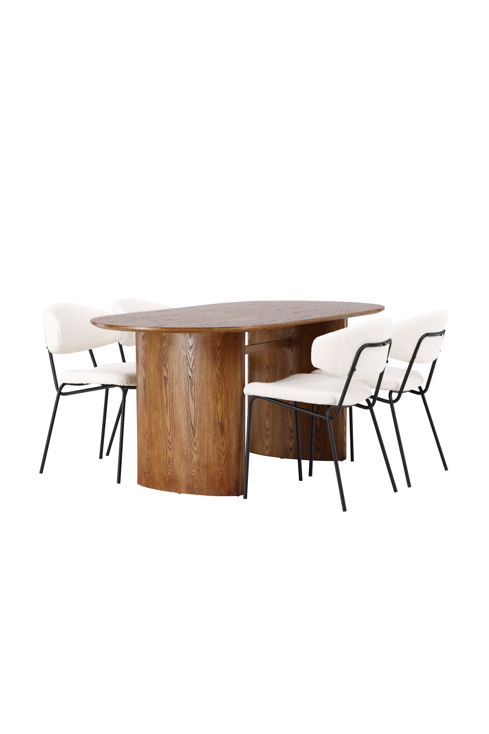 Isolde Esszimmerset + Chico 180cm/4St. in Natur / Weiss präsentiert im Onlineshop von KAQTU Design AG. Esszimmerset ist von Venture Home