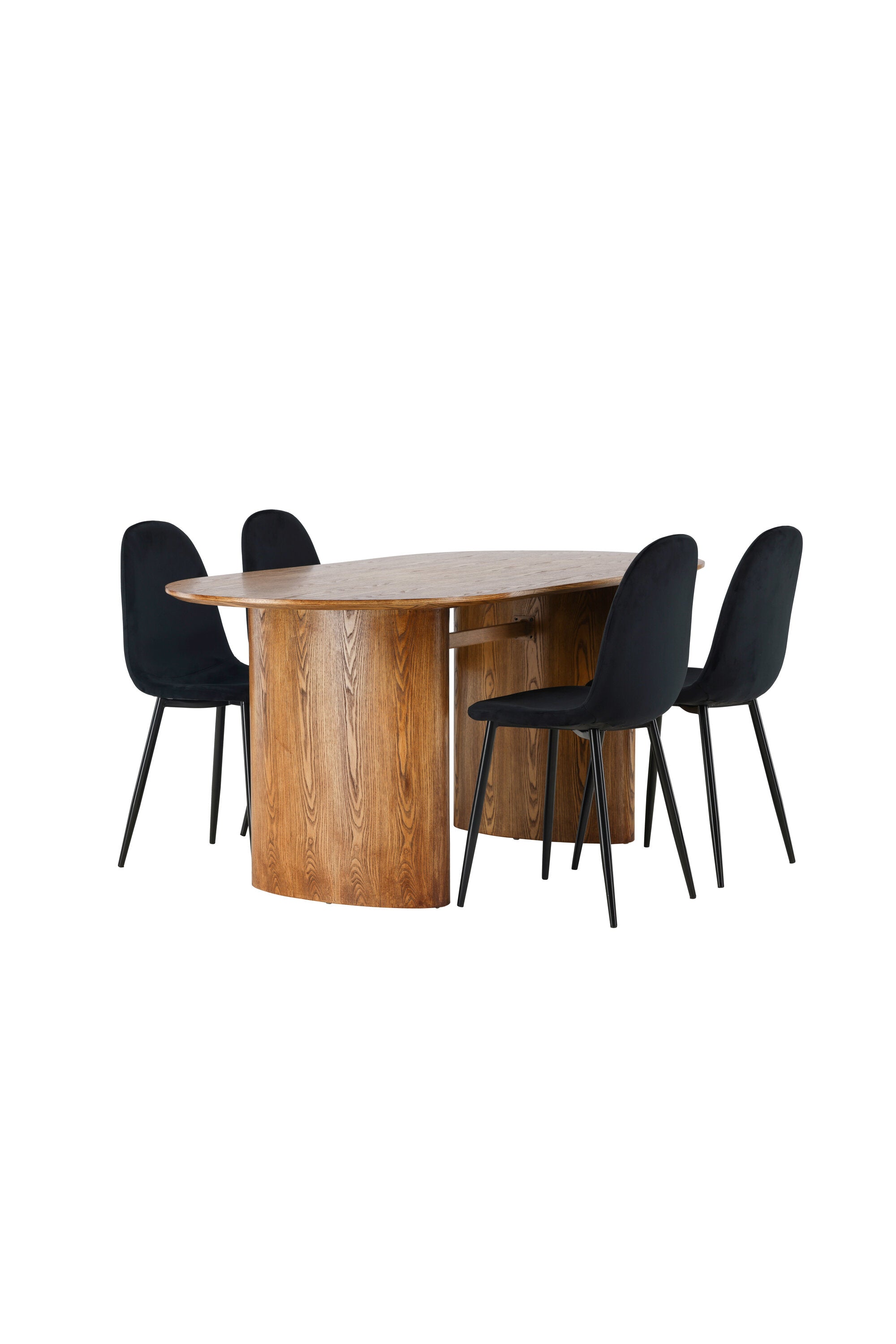 Isolde Esszimmerset + Polar 180cm/4St. in Natur / Schwarz präsentiert im Onlineshop von KAQTU Design AG. Esszimmerset ist von Venture Home