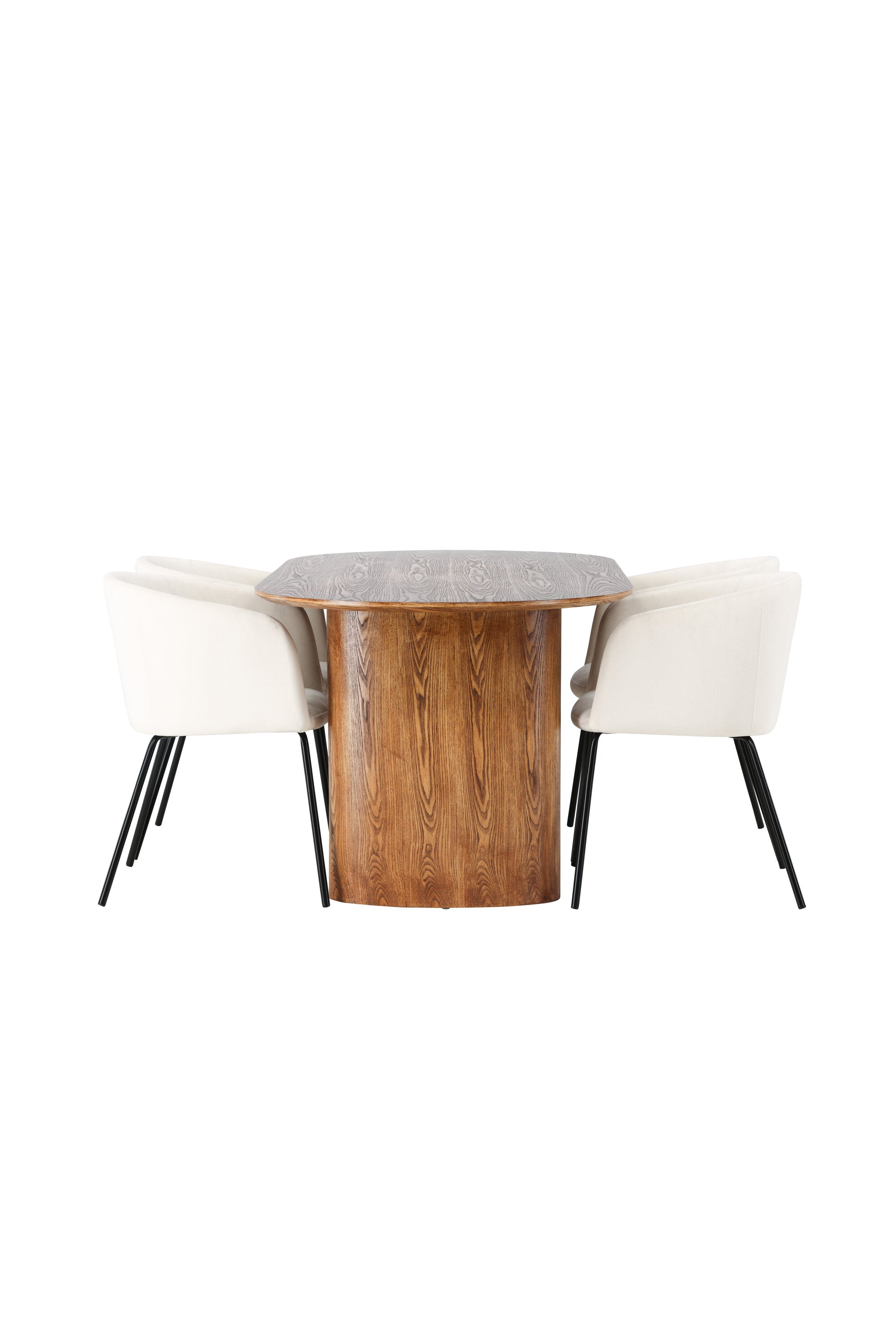 Isolde Esszimmerset + Berit 180cm/4St. in Natur / Beige / Schwarz präsentiert im Onlineshop von KAQTU Design AG. Esszimmerset ist von Venture Home