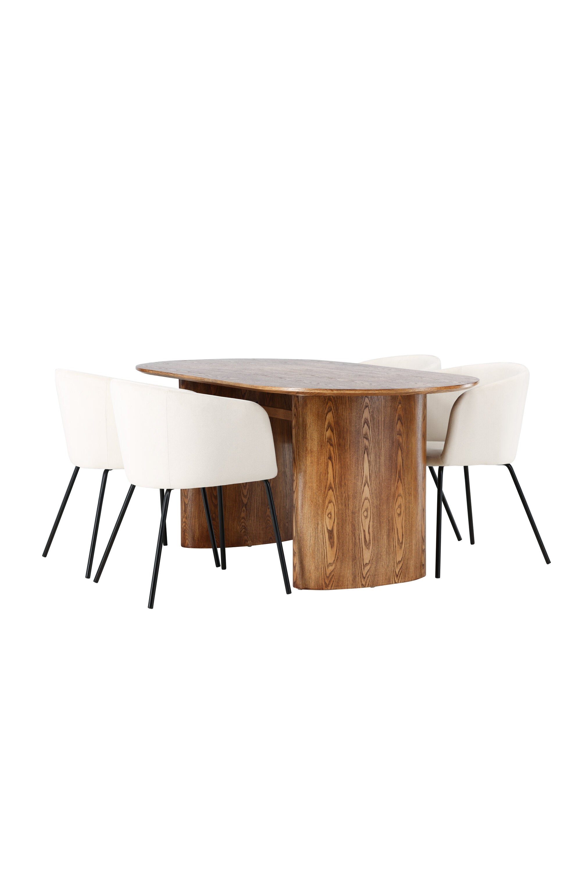 Isolde Esszimmerset + Berit 180cm/4St. in Natur / Beige / Schwarz präsentiert im Onlineshop von KAQTU Design AG. Esszimmerset ist von Venture Home