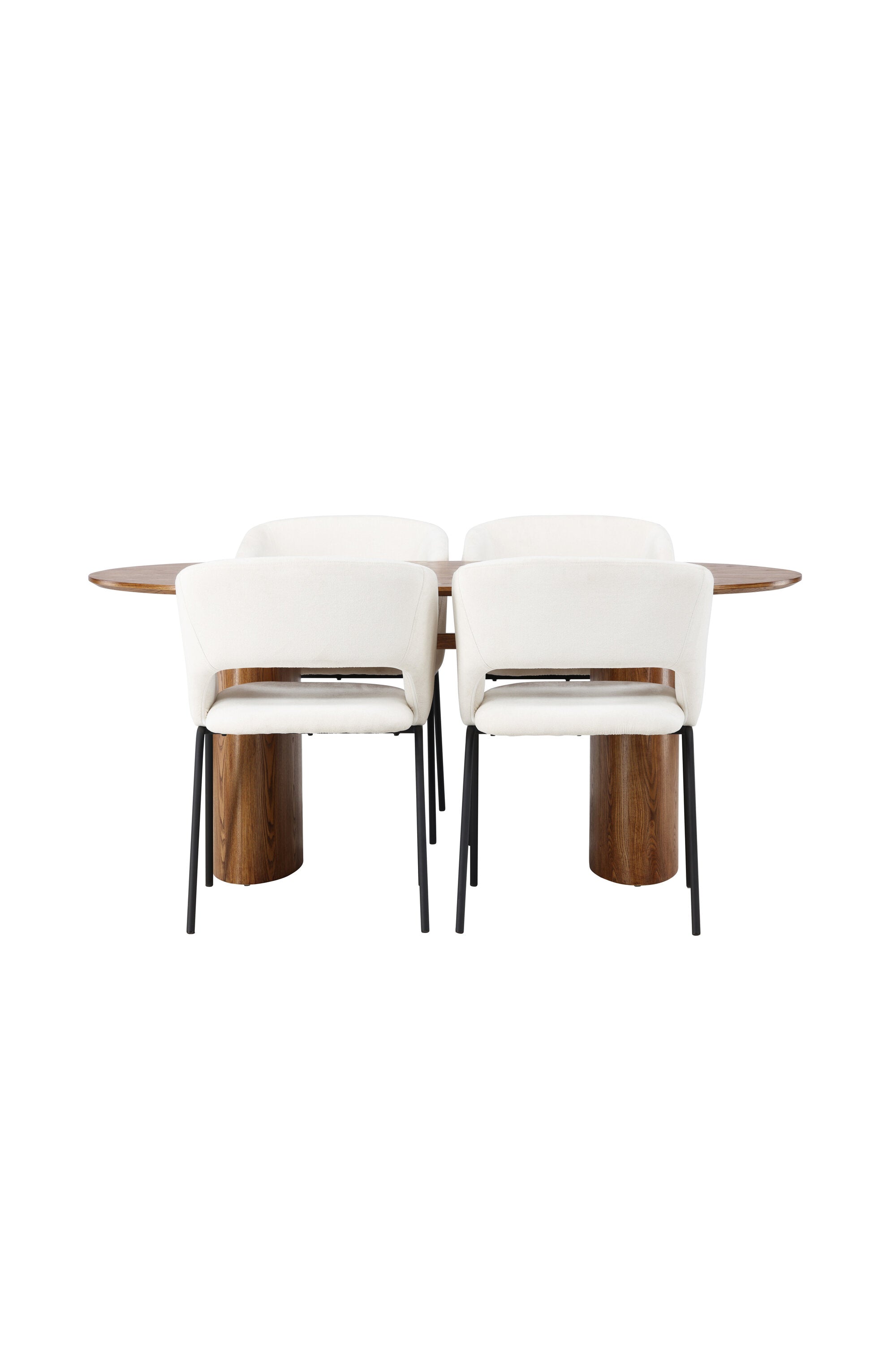Isolde Esszimmerset + Day 180cm/4St. in Natur / Schwarz / gebrochenes Weiss präsentiert im Onlineshop von KAQTU Design AG. Esszimmerset ist von Venture Home