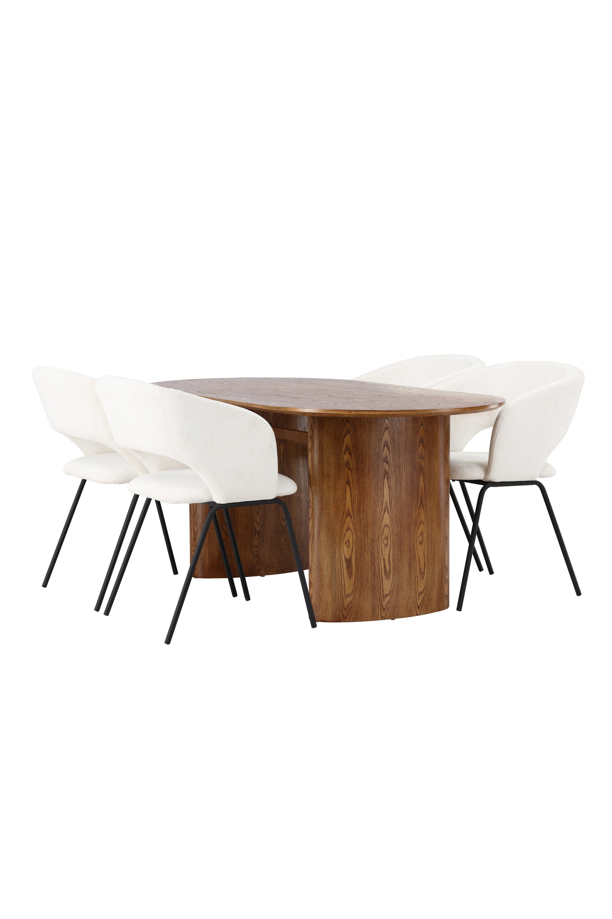 Isolde Esszimmerset + Day 180cm/4St. in Natur / Schwarz / gebrochenes Weiss präsentiert im Onlineshop von KAQTU Design AG. Esszimmerset ist von Venture Home