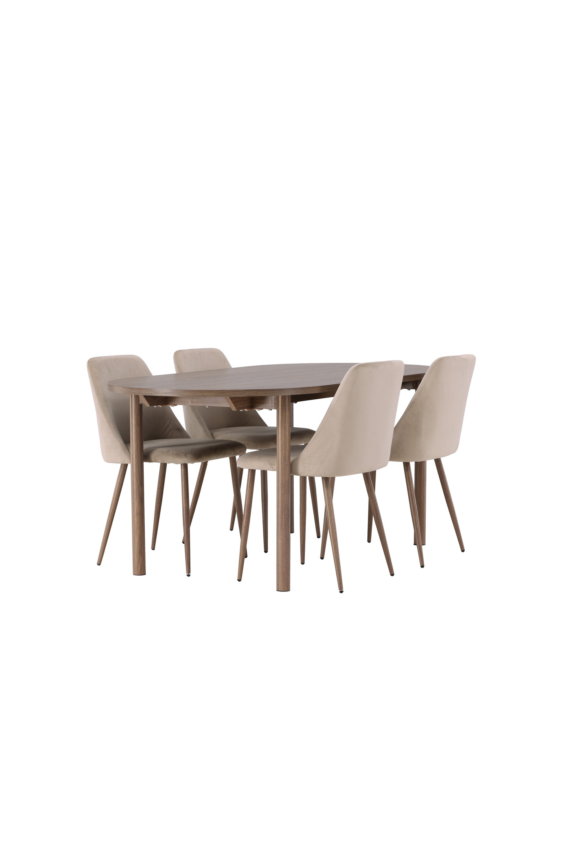 Andy Esszimmerset + Night 180cm/4St. in Braun, Walnuss präsentiert im Onlineshop von KAQTU Design AG. Esszimmerset ist von Venture Home
