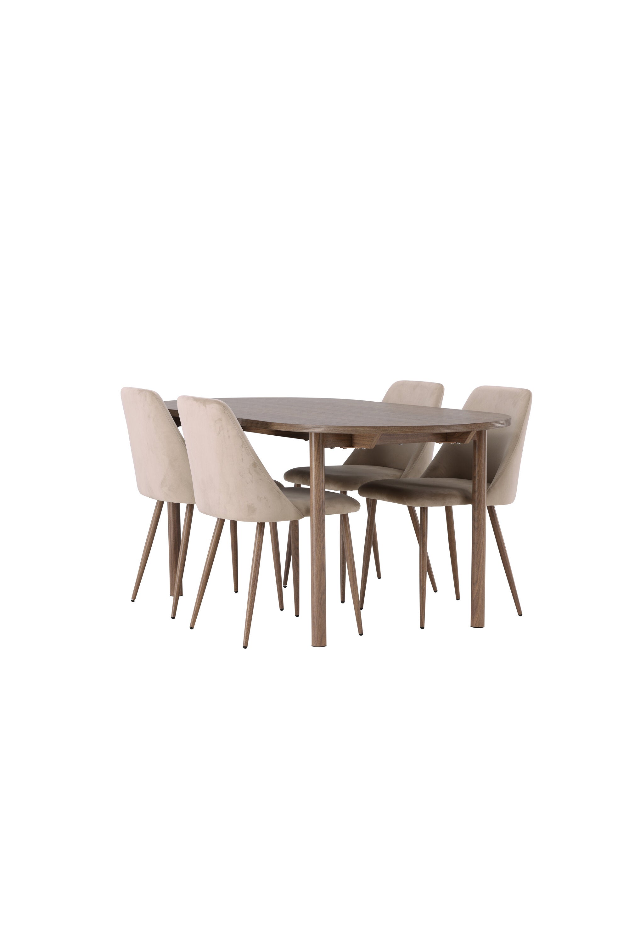 Andy Esszimmerset + Night 180cm/4St. in Braun, Walnuss präsentiert im Onlineshop von KAQTU Design AG. Esszimmerset ist von Venture Home