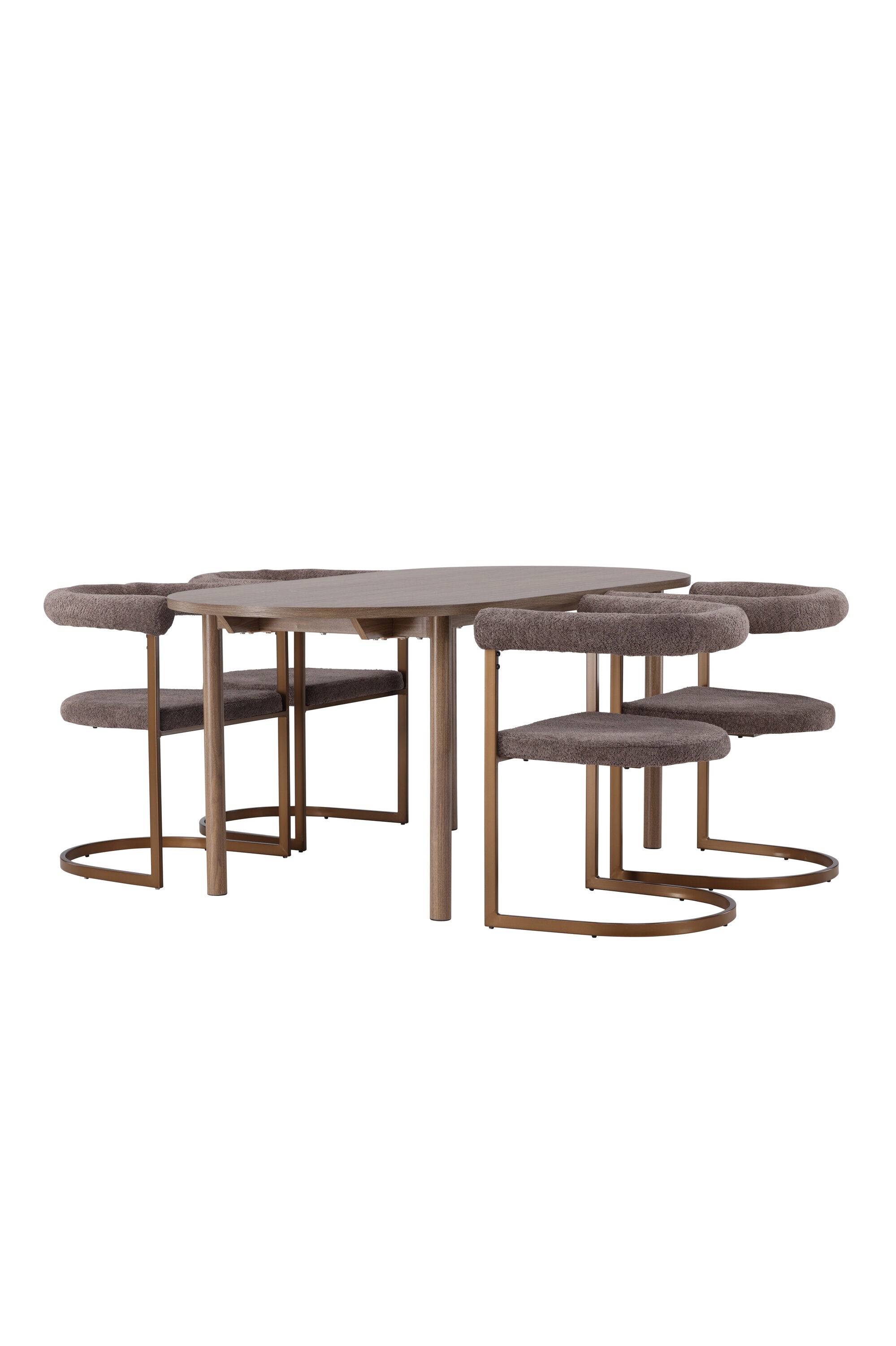 Esszimmer Set Andy mit Stühlen Morning in Natur/Braun/Grau präsentiert im Onlineshop von KAQTU Design AG. Esszimmerset ist von Venture Home