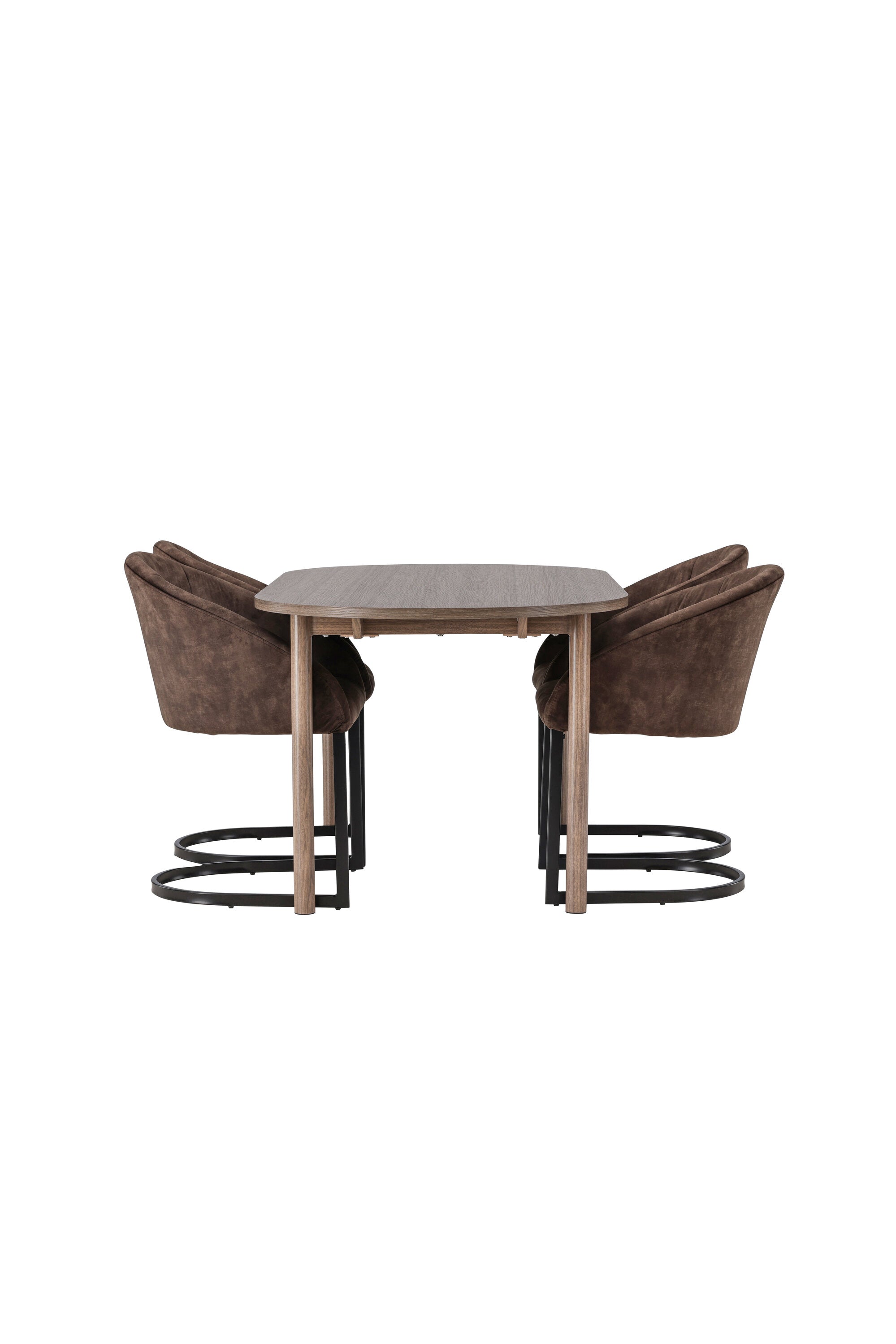 Andy Esszimmerset + Evening 180cm/4St. in Schwarz Braun präsentiert im Onlineshop von KAQTU Design AG. Esszimmerset ist von Venture Home
