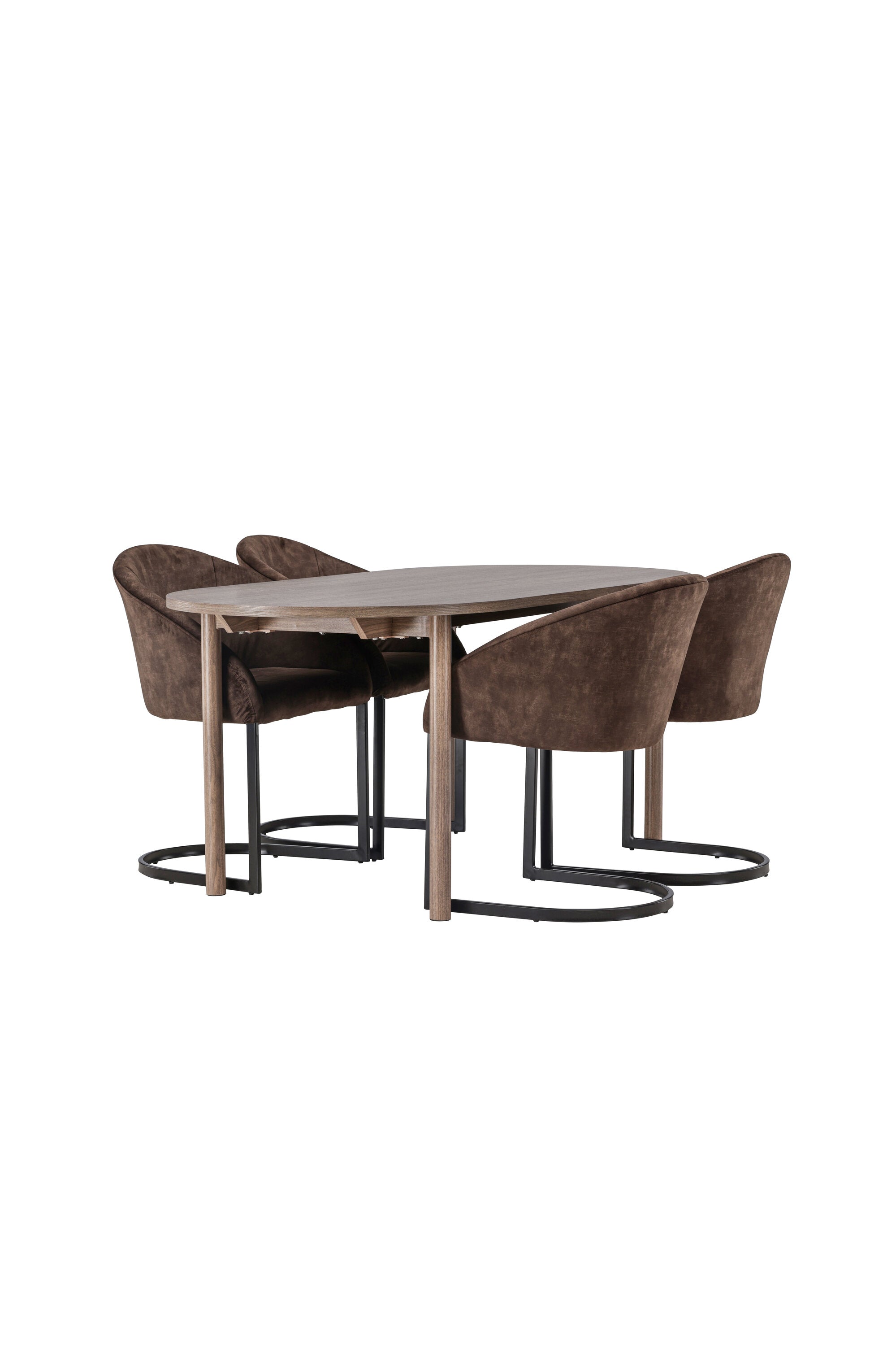 Andy Esszimmerset + Evening 180cm/4St. in Schwarz Braun präsentiert im Onlineshop von KAQTU Design AG. Esszimmerset ist von Venture Home