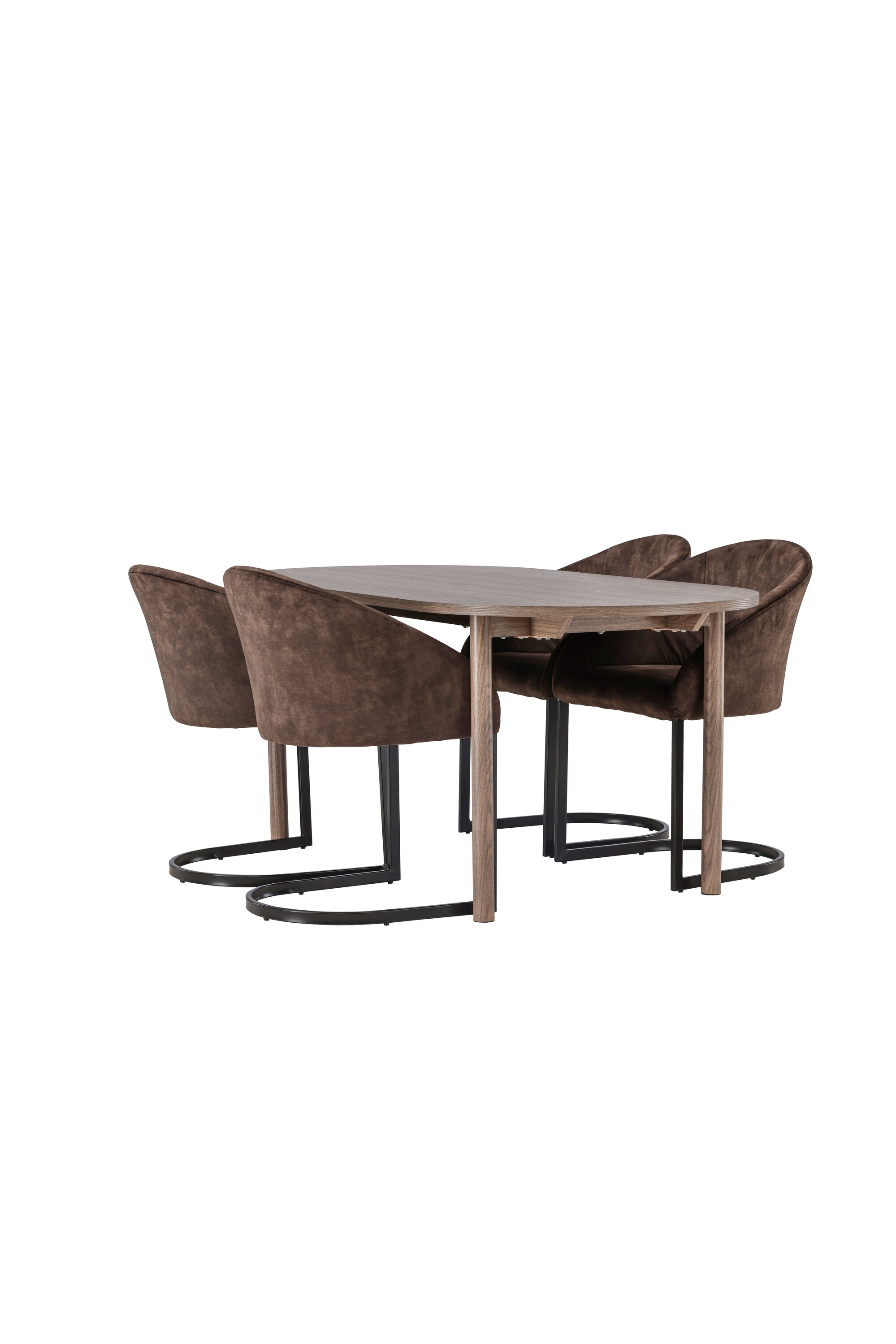 Andy Esszimmerset + Evening 180cm/4St. in Schwarz Braun präsentiert im Onlineshop von KAQTU Design AG. Esszimmerset ist von Venture Home