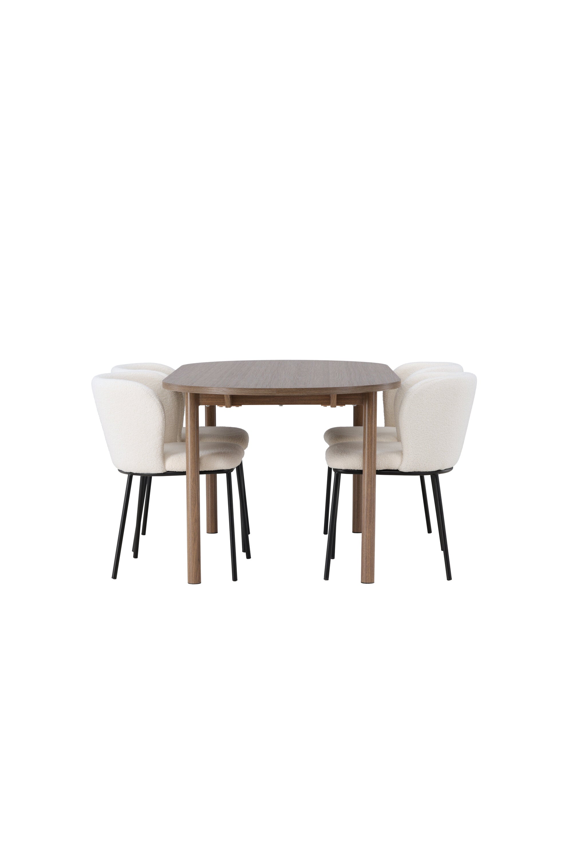 Andy Esszimmerset + Edina 180cm/4St. in Schwarz-Weiss präsentiert im Onlineshop von KAQTU Design AG. Esszimmerset ist von Venture Home