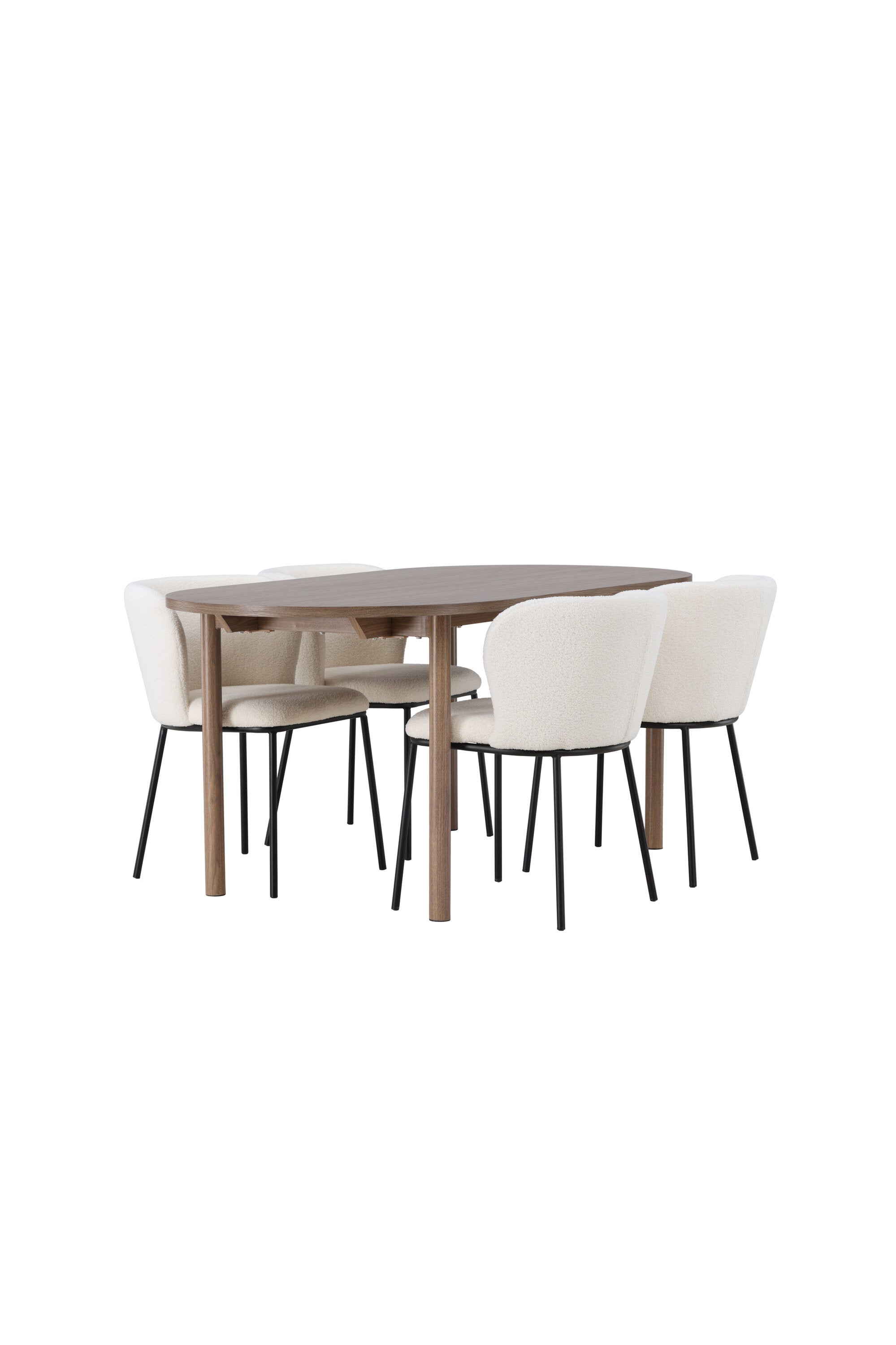 Andy Esszimmerset + Edina 180cm/4St. in Schwarz-Weiss präsentiert im Onlineshop von KAQTU Design AG. Esszimmerset ist von Venture Home