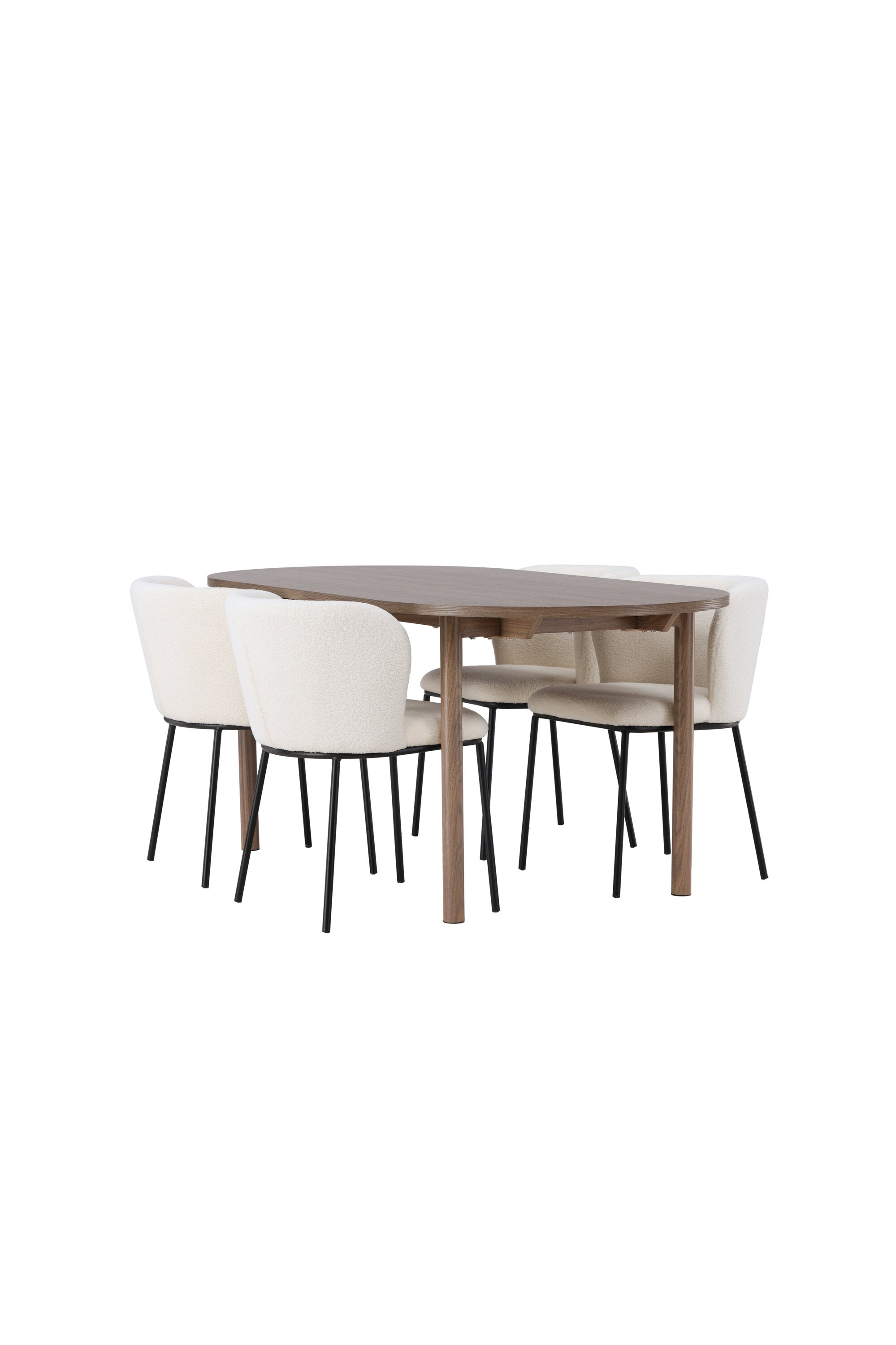 Andy Esszimmerset + Edina 180cm/4St. in Schwarz-Weiss präsentiert im Onlineshop von KAQTU Design AG. Esszimmerset ist von Venture Home