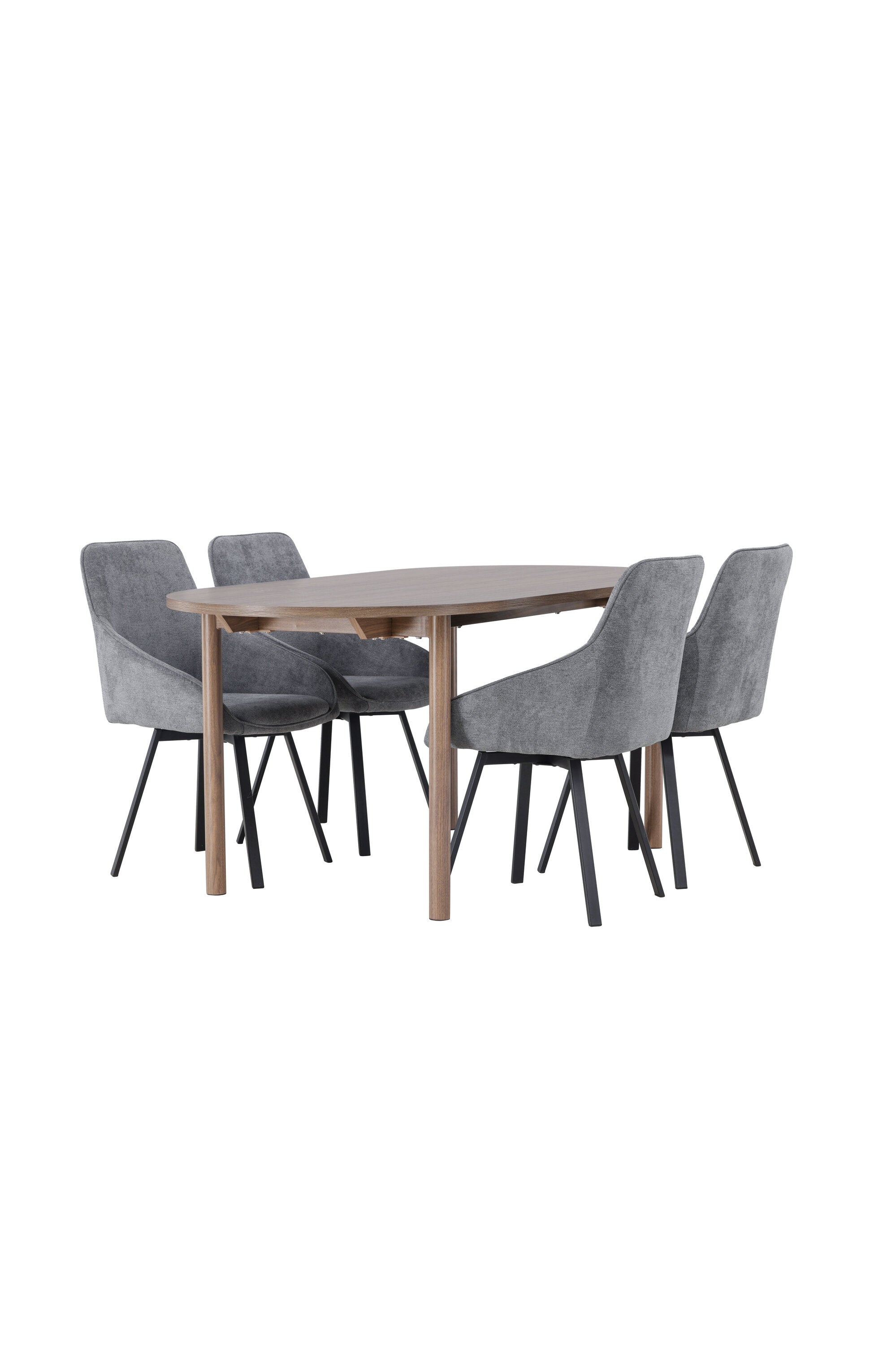 Andy Esszimmerset + Rosie 180cm/4St. in Schwarzgrau präsentiert im Onlineshop von KAQTU Design AG. Esszimmerset ist von Venture Home
